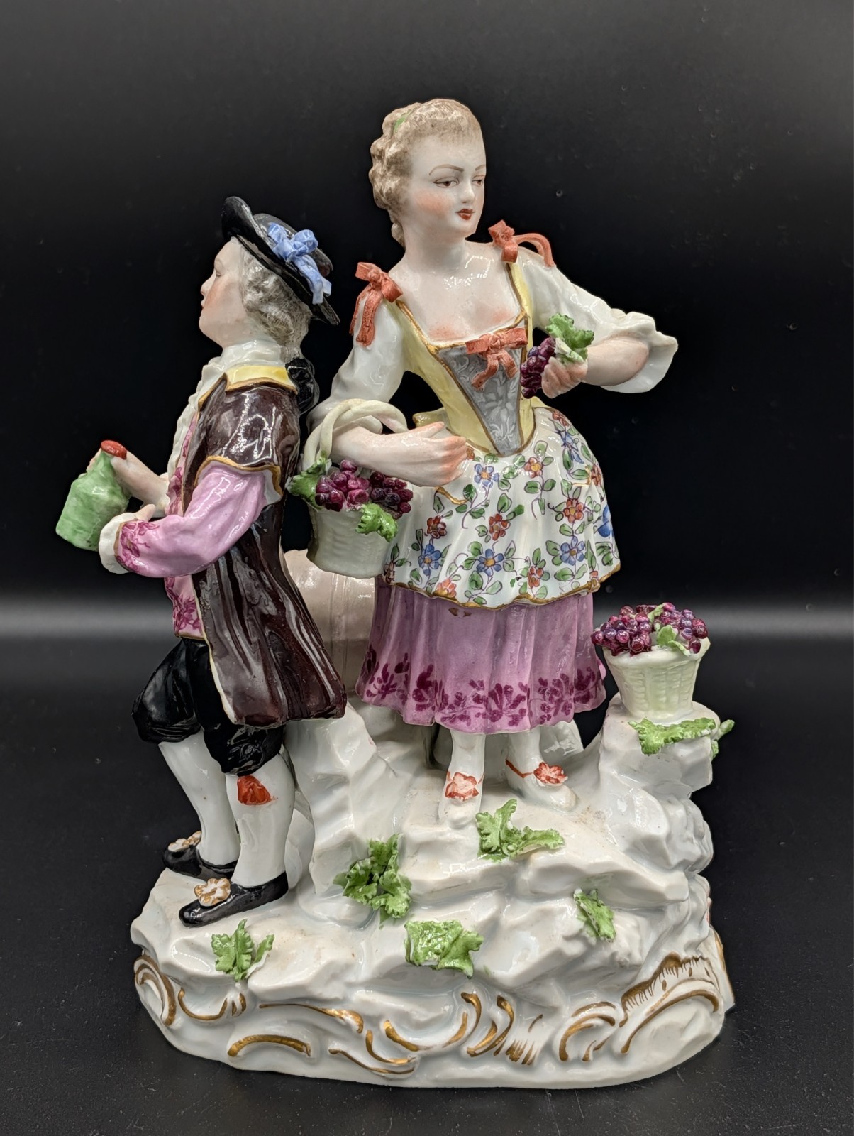Antique Samson for Meissen France Wine Makers Porcelain Figurine 7.5 Antique Samson for Meissen France Wine Makers Porcelain Figurine 7.5