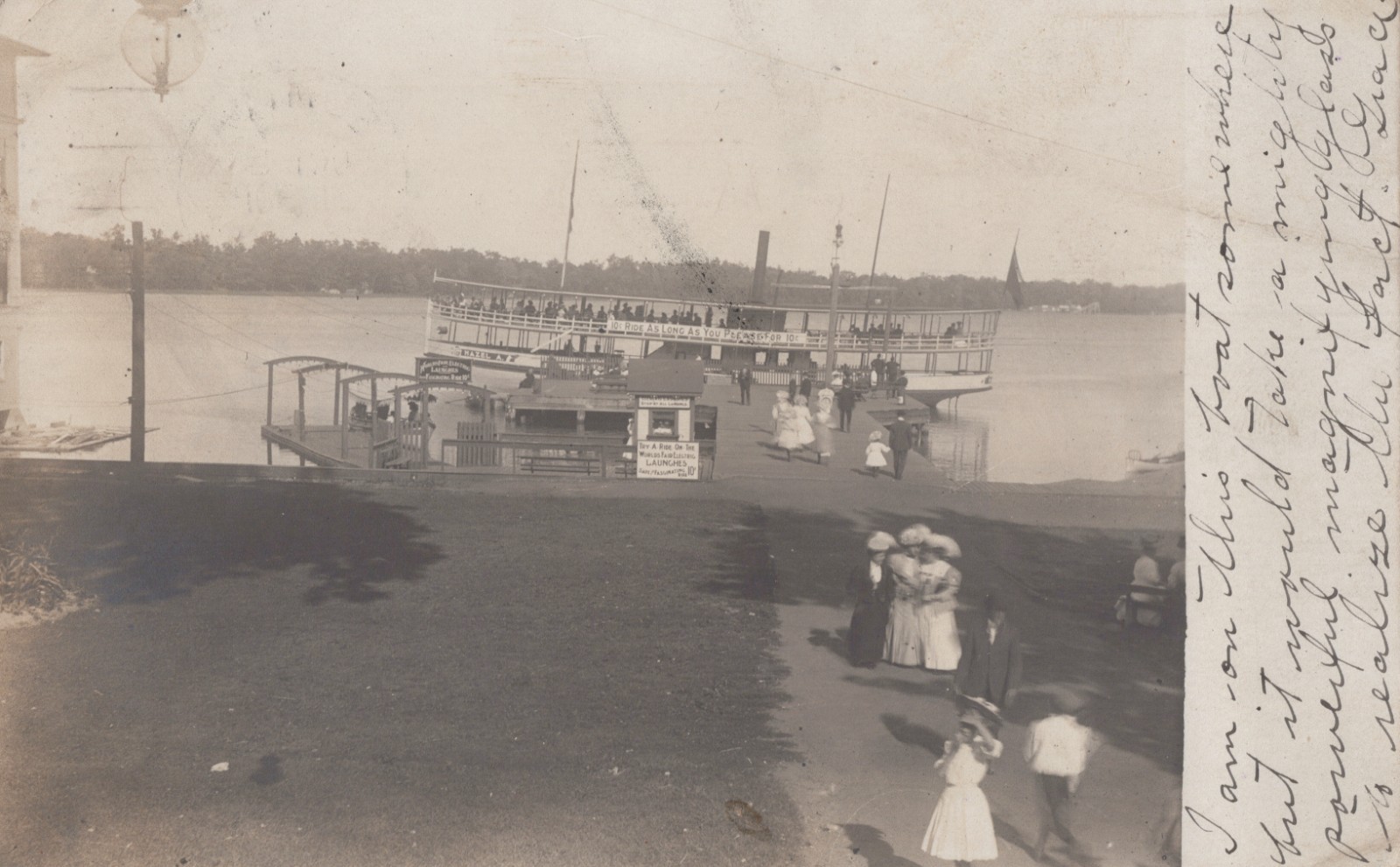 1909 RPPC Hazel A Steamboat Reeds Lake MI Shipwreck Worlds Fair Electric Launch 1909 RPPC Hazel A Steamboat Reeds Lake MI Shipwreck Worlds Fair Electric Launch