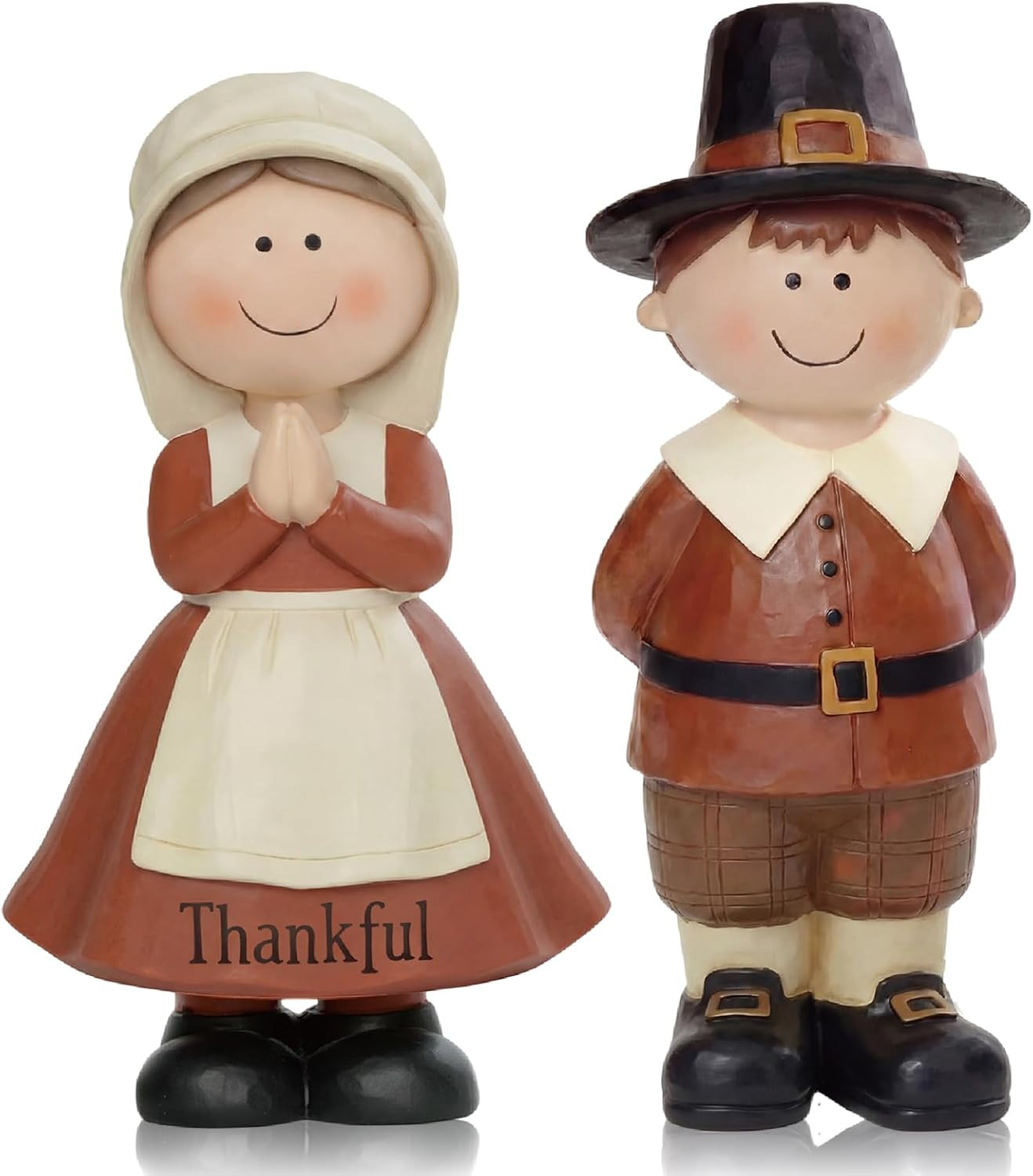 2 Pcs Thanksgiving Pilgrim Figurines Wooden Pilgrim Table Decoration Small St... 2 Pcs Thanksgiving Pilgrim Figurines Wooden Pilgrim Table Decoration Small St...