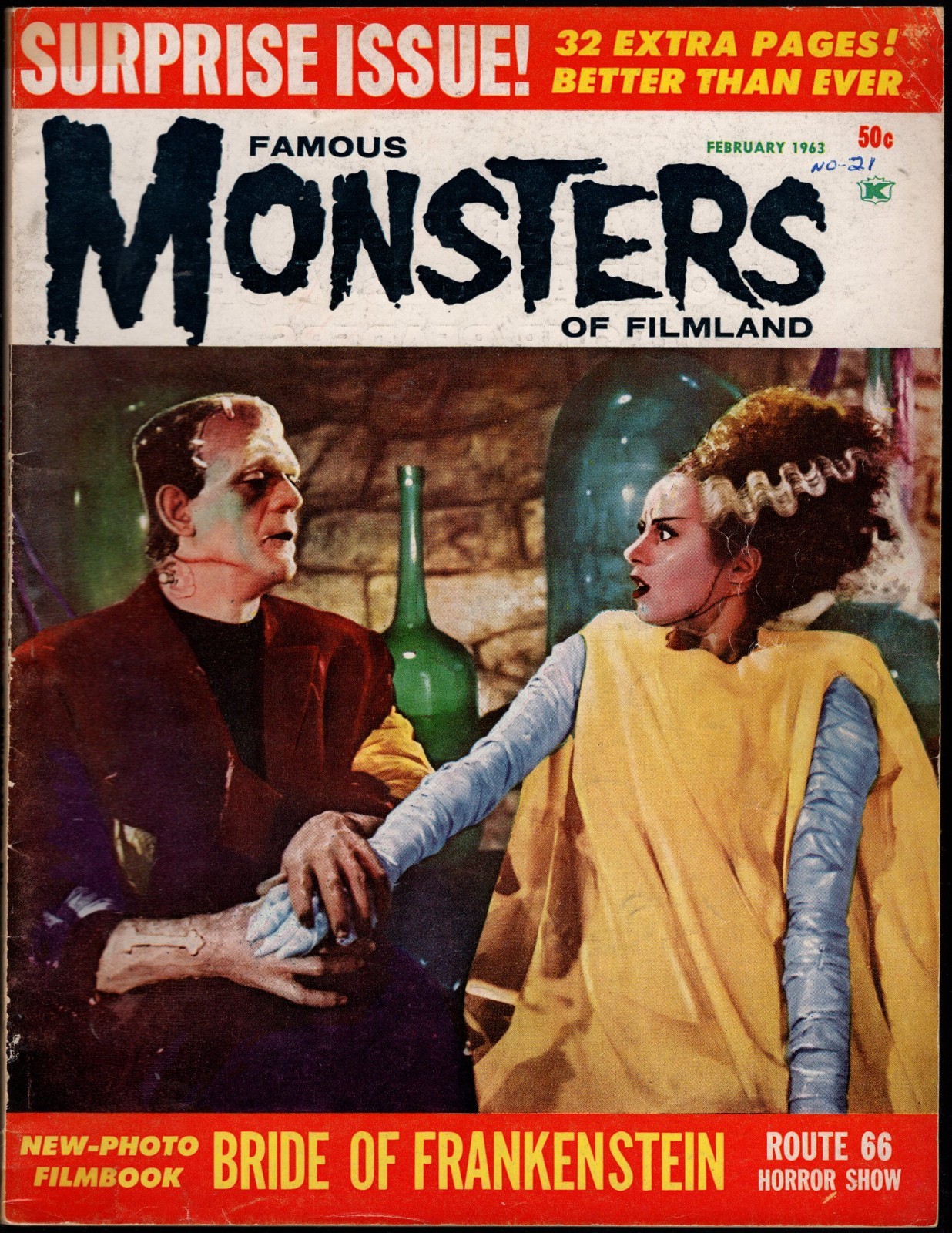 Famous Monsters of Filmland #21 Feb 1963 VG-FN Warren Publishing Minor Tape