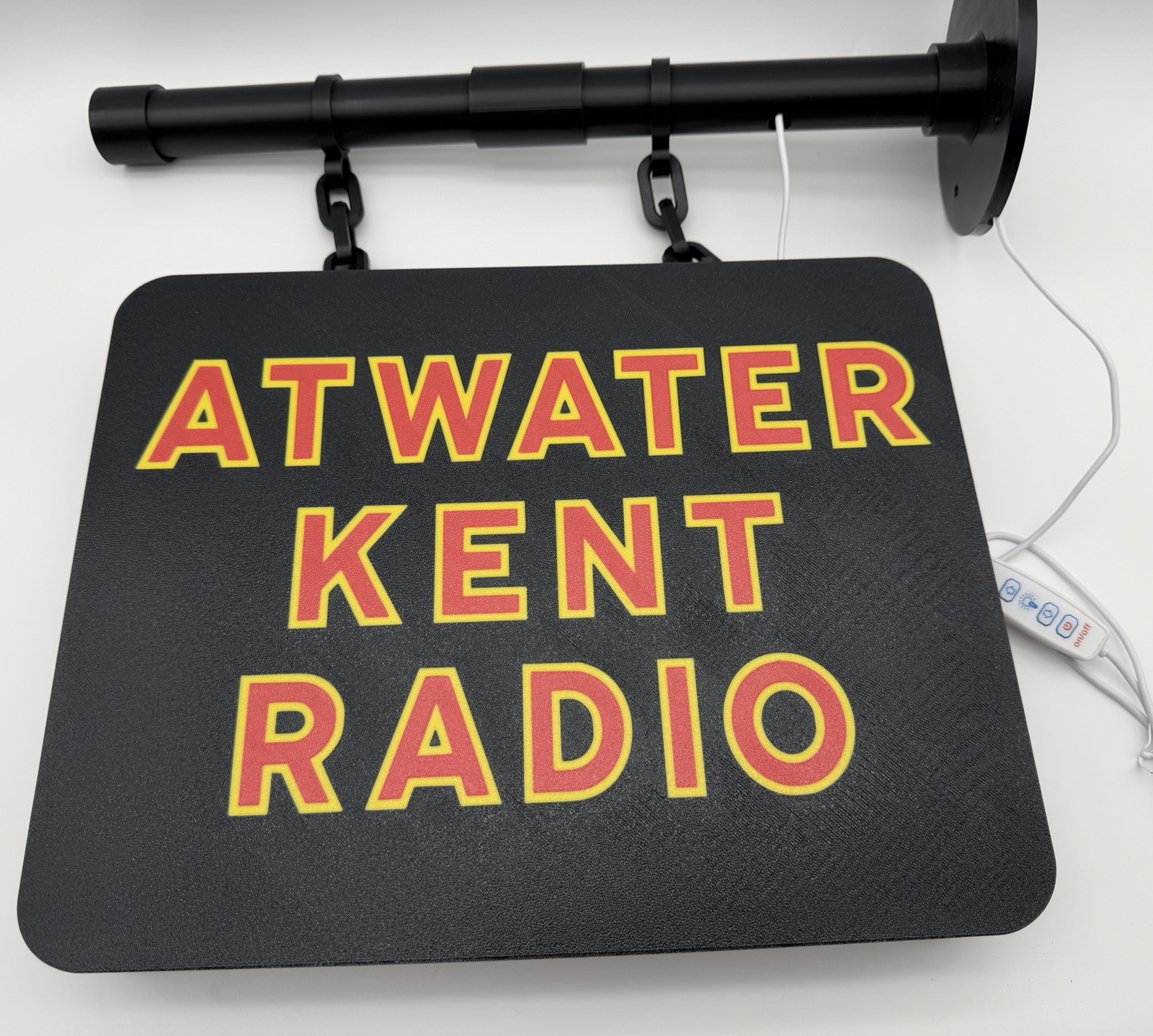 Atwater Kent Radio -  Square Dual Side Pub Style Light Up LED Sign