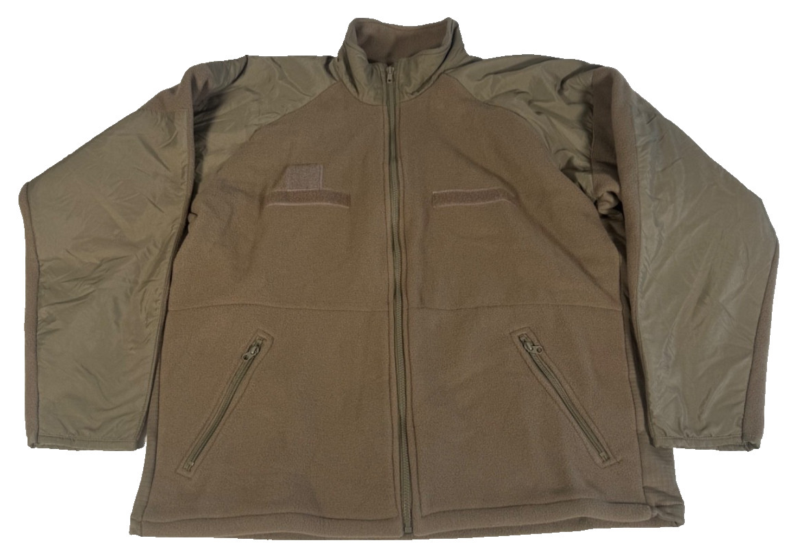 New AOS Tactical Theros Polartec Fleece Jacket Coyote Brown Size X-Large XL