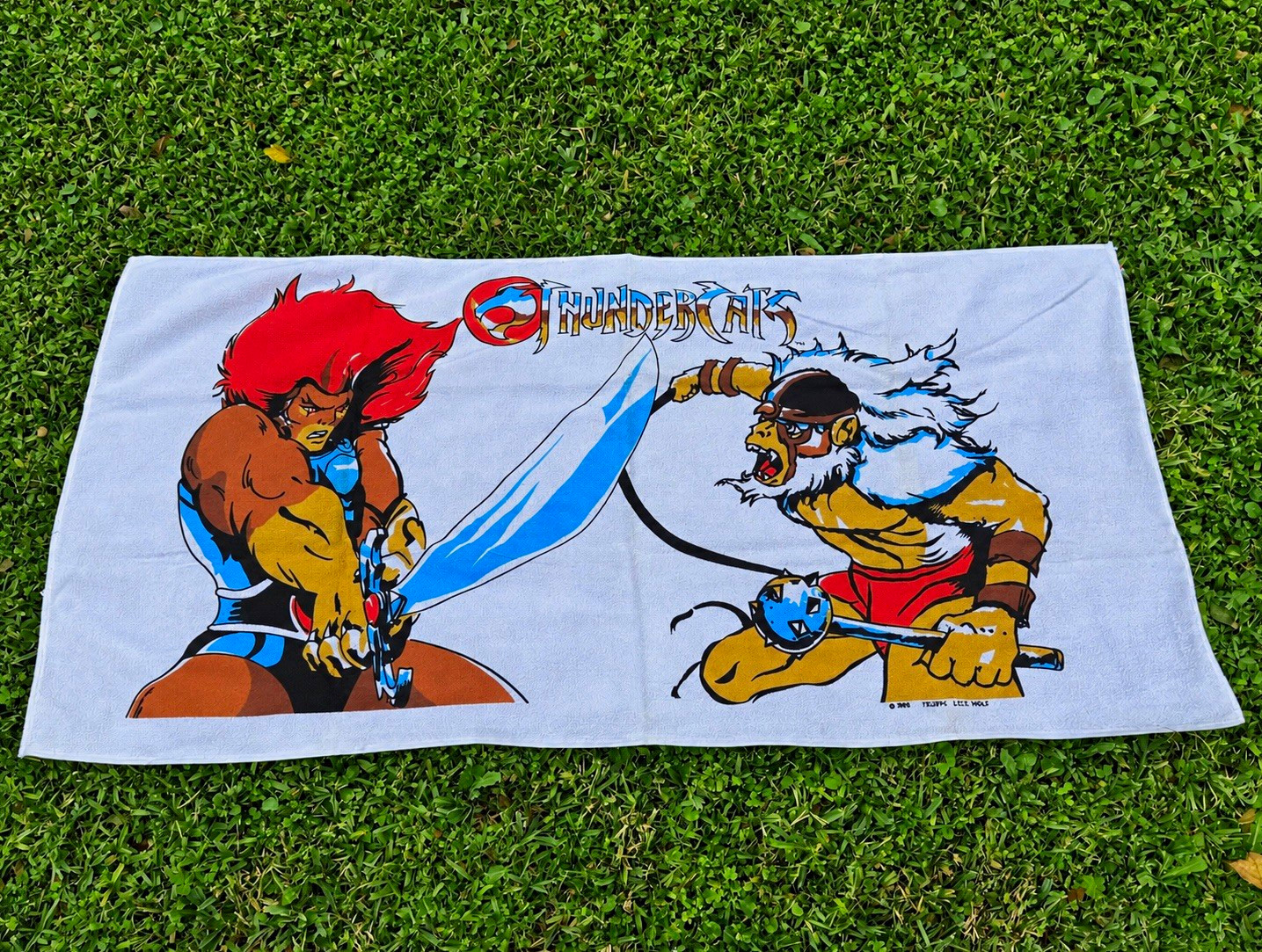 Vintage 1986 ThunderCats Beach Towel – Lion-O vs. Monkian – Original 80s Cartoon Vintage 1986 ThunderCats Beach Towel – Lion-O vs. Monkian – Original 80s Cartoon