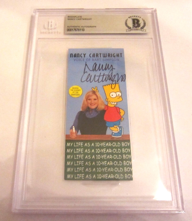 Nancy Cartwright voice of Bart Simpson signed autographed BAS Beckett Simpsons
