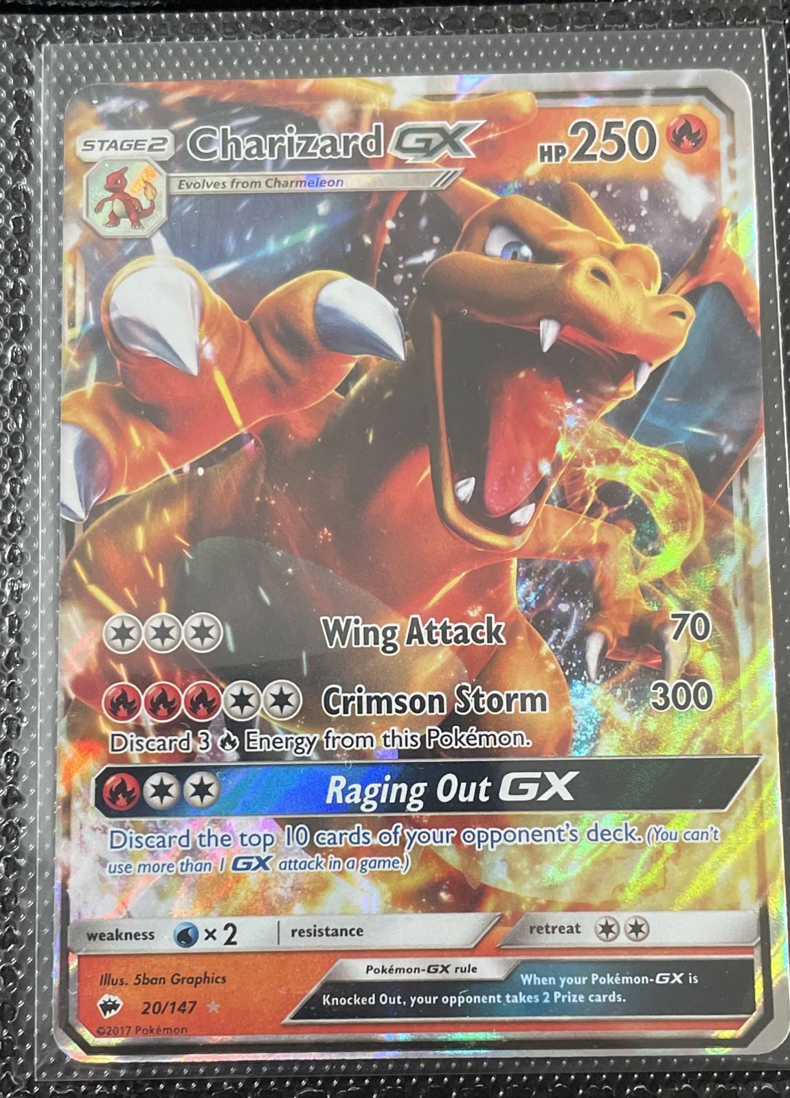 Charizard GX 20/147 Sm-Burning Shadows Holo