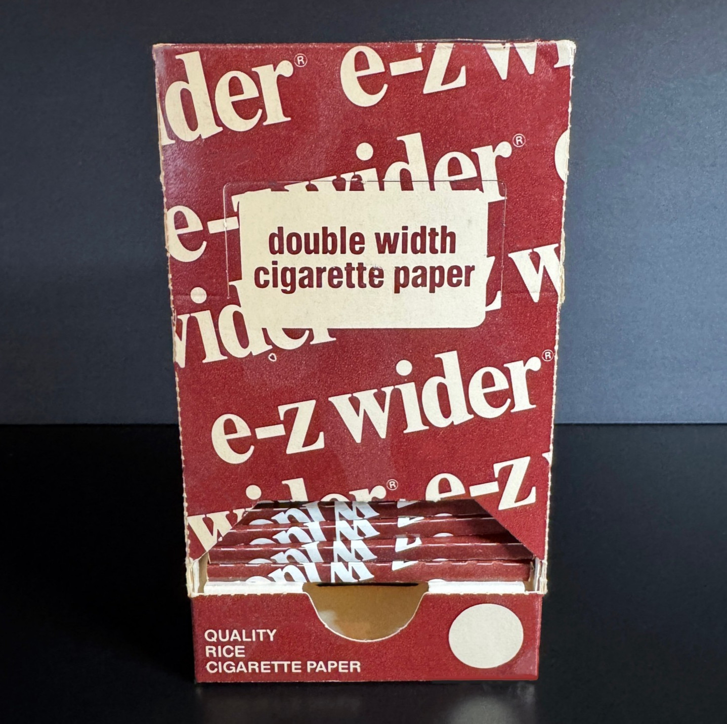 Vintage E-Z Wider Double Width Rolling Papers 25 Pack Display Box w/ 19 Packs Vintage E-Z Wider Double Width Rolling Papers 25 Pack Display Box w/ 19 Packs