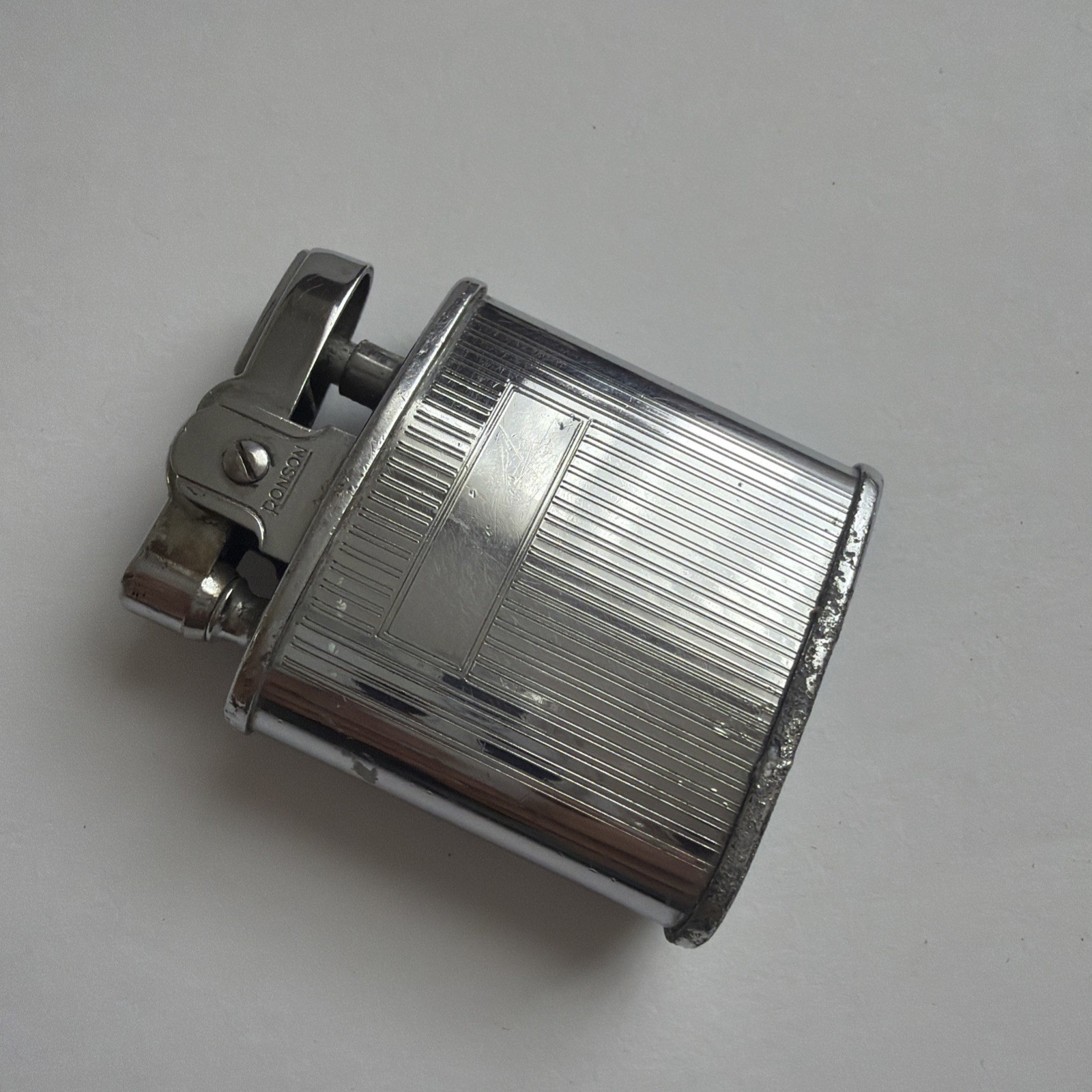 VTG WW2 Ronson Stripped Lighter. Made in USA. Small Triumph Antique Collectible