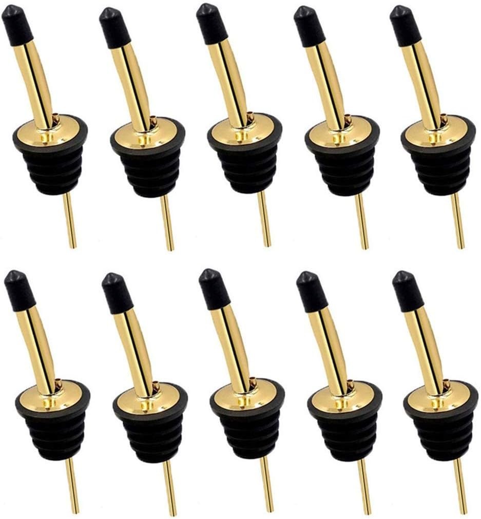  24-Piece Pouring Spout Set for Liquor - Stainless Steel (Gold)