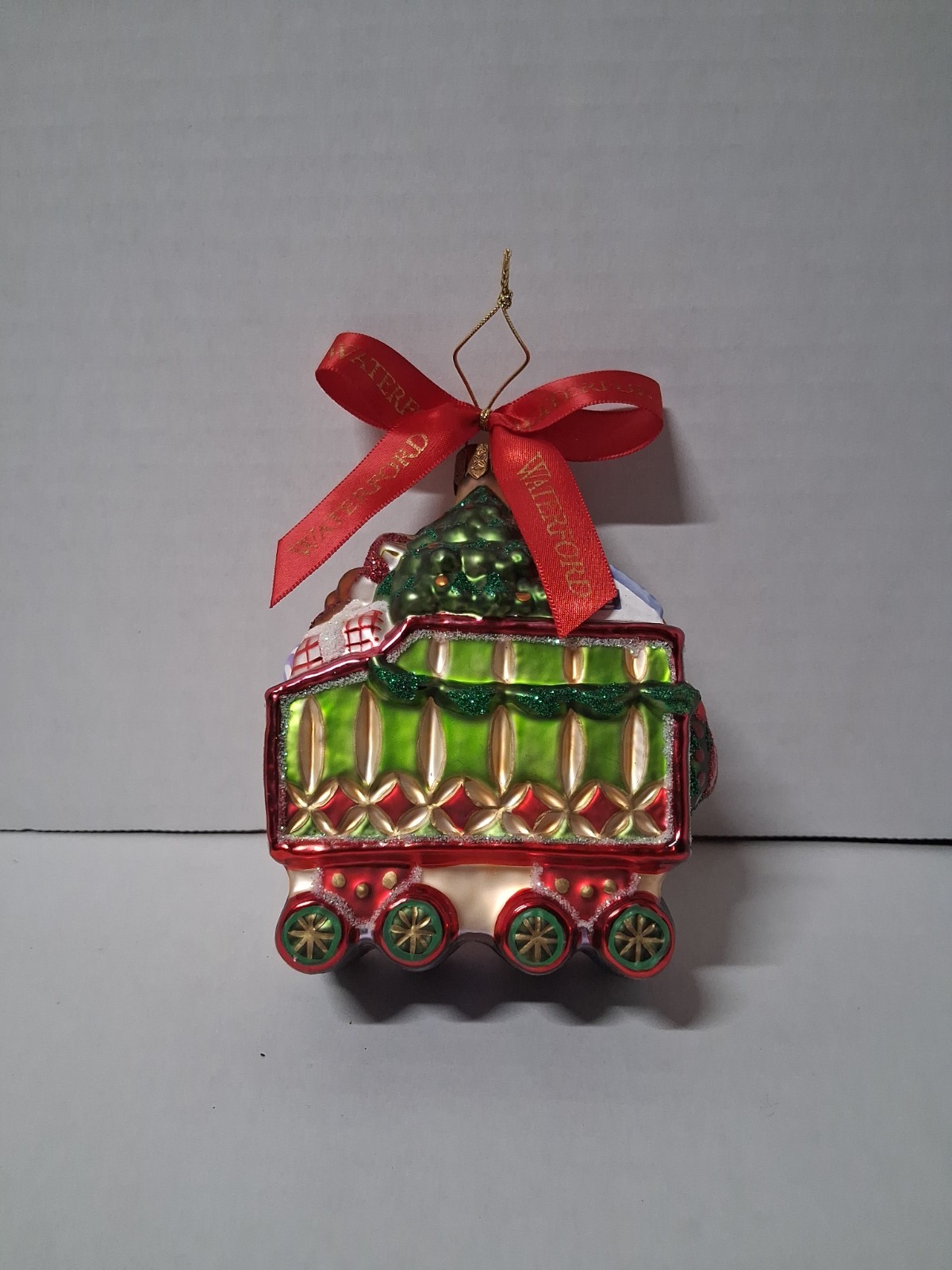 Waterford Holiday Heirlooms Glass Ornament Lismore Christmas Train Wreath Car Waterford Holiday Heirlooms Glass Ornament Lismore Christmas Train Wreath Car