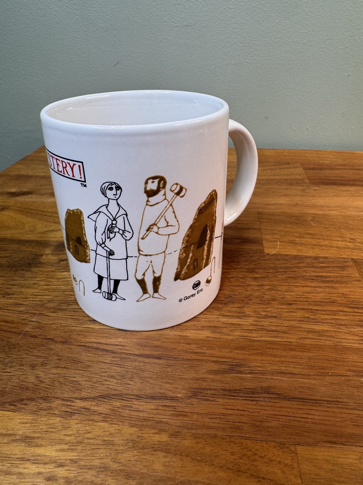 Vintage Edward Gorey PBS Mystery Theater Croquet Mug 1990
