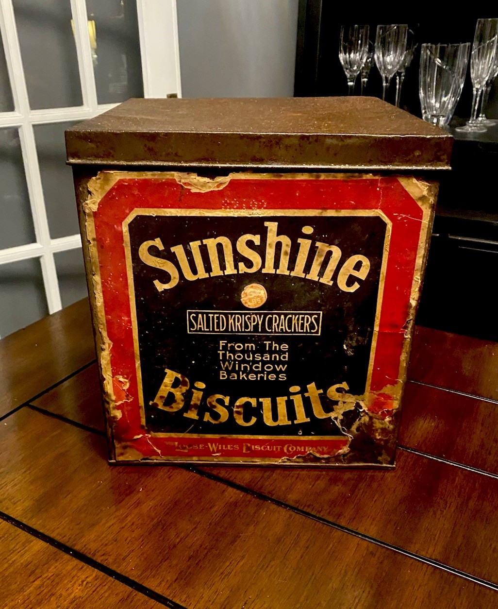*Rare* Antique c.1915 Loose - Wiles Sunshine Biscuits Metal Store Display Box *Rare* Antique c.1915 Loose - Wiles Sunshine Biscuits Metal Store Display Box