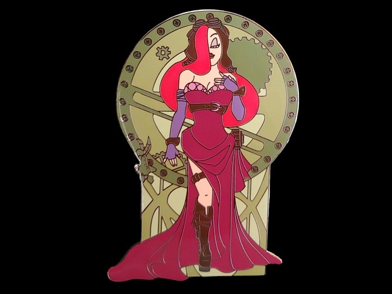 Fantasy Pin JUMBO Disney Jessica Rabbit Pirates of Caribbean Red Dress Sexy Pose