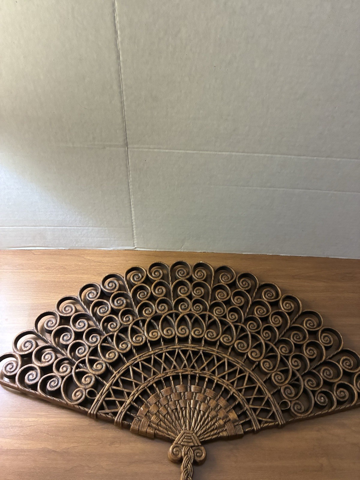 Vintage 1980 Burwood Wall Fan Gallery Wall Decor MCM Boho Hollywood Regency