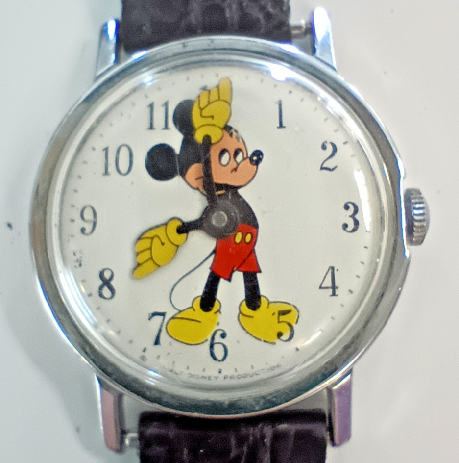 1968 Mickey Mouse Watch Walt Disney Productions PARTS ONLY