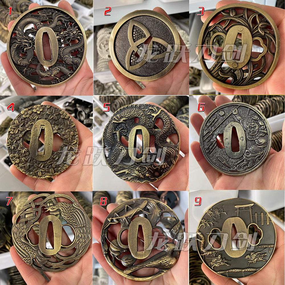 Various Alloy Tsuba Hand Guard For Japanese Samurai Sword Katana Wakizashi