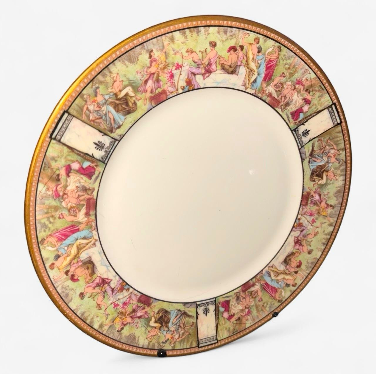 RARE ANTIQUE Scammell Ivory Lamberton China William Penn Hotel Dinner Plate