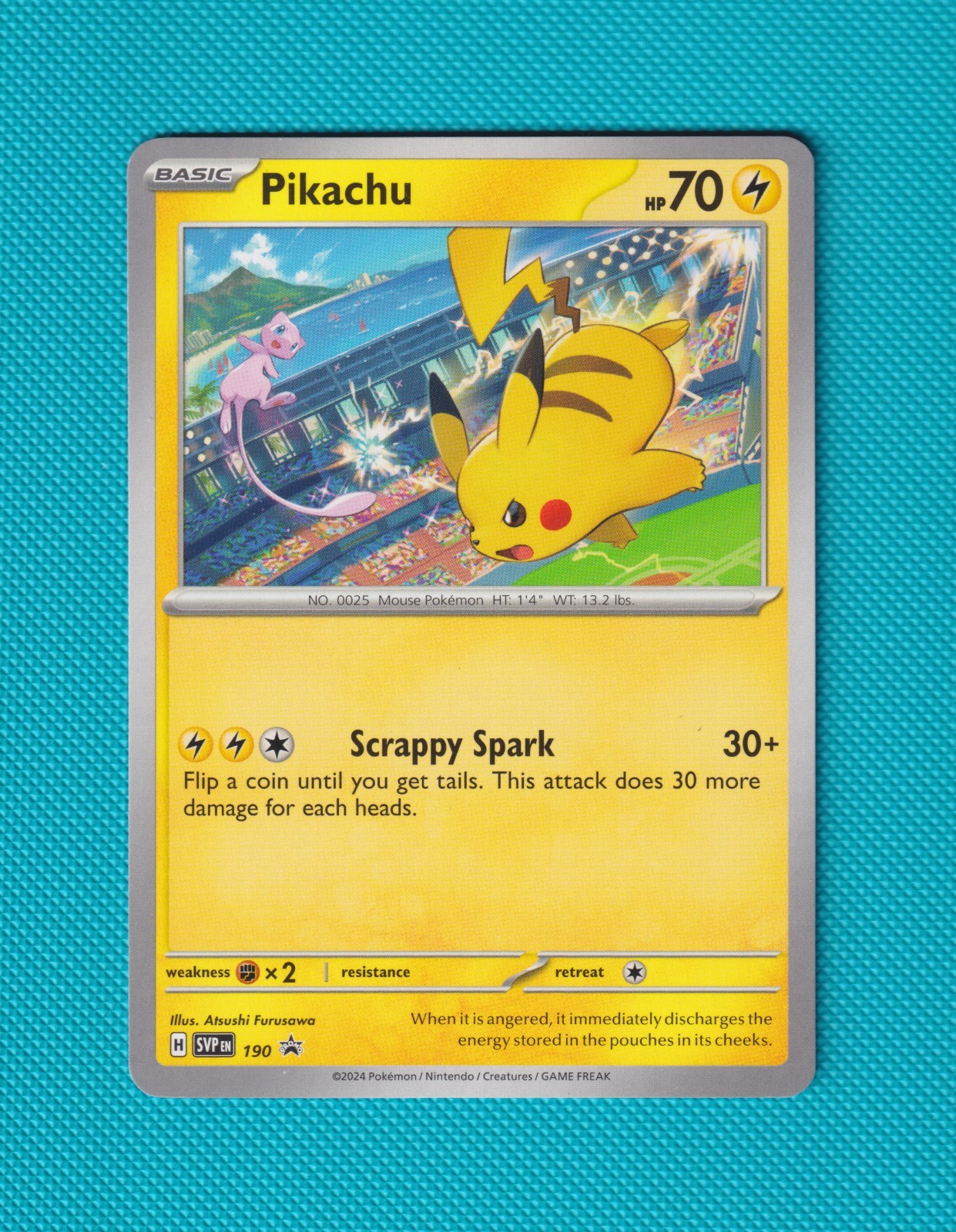 Pokemon Asia Exclusive Shop Promo Pikachu SVP 190 No Stamp Non-holo