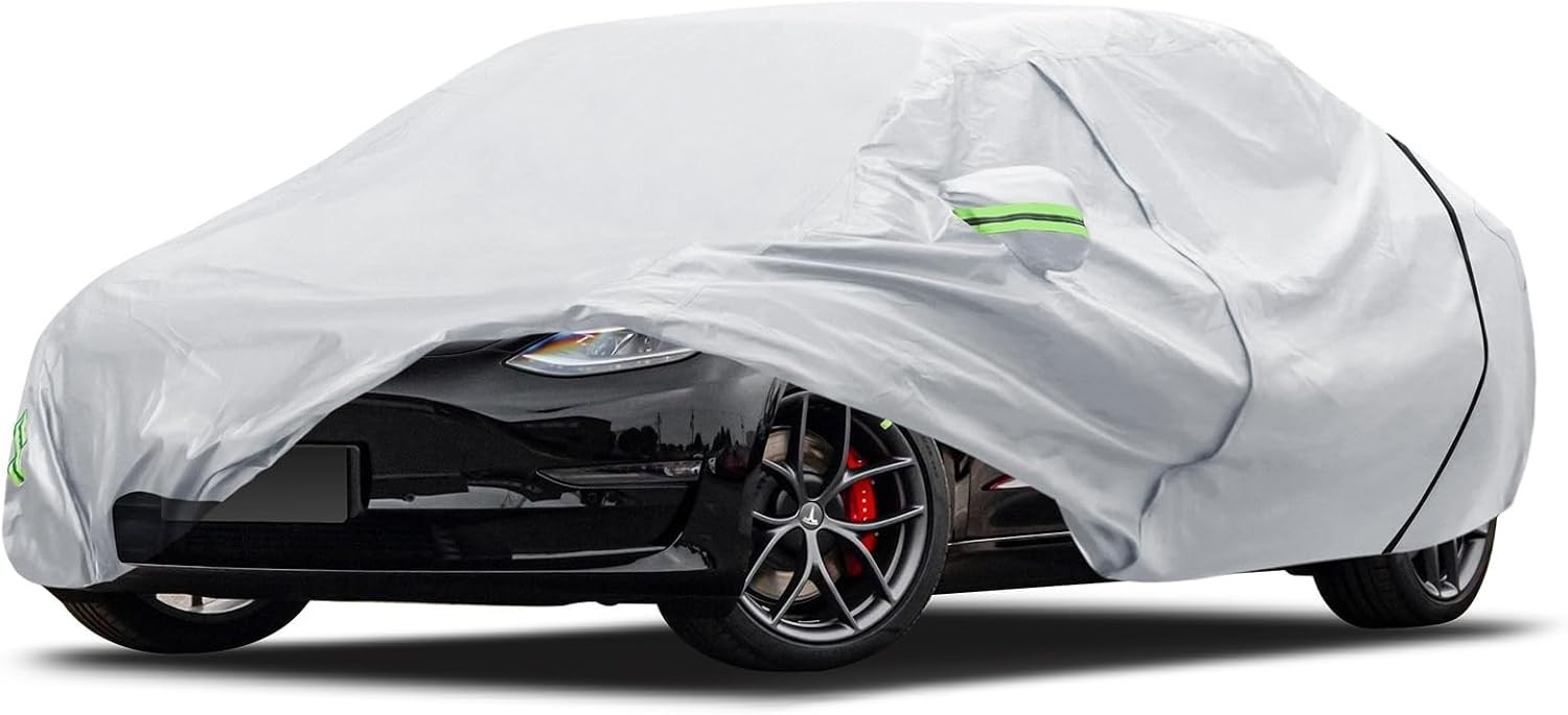 Car Cover Multi-Layer Fit for Tesla Model Y Car Cover 2020-2026, Silver Water Car Cover Multi-Layer Fit for Tesla Model Y Car Cover 2020-2026, Silver Water