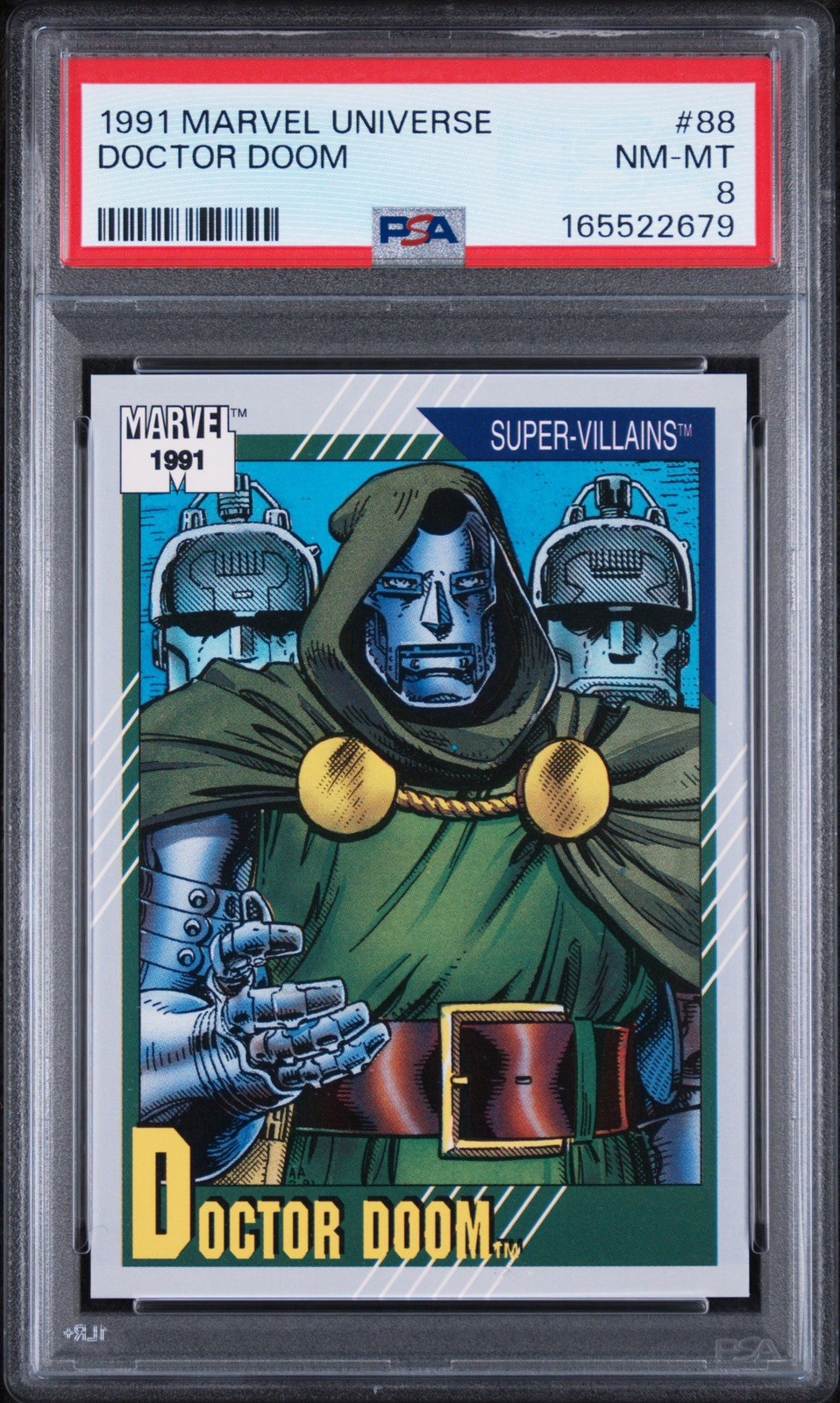 1991 Marvel Universe Doctor Doom #88 PSA 8 NM-MT Impel Marvel 1991 Marvel Universe Doctor Doom #88 PSA 8 NM-MT Impel Marvel