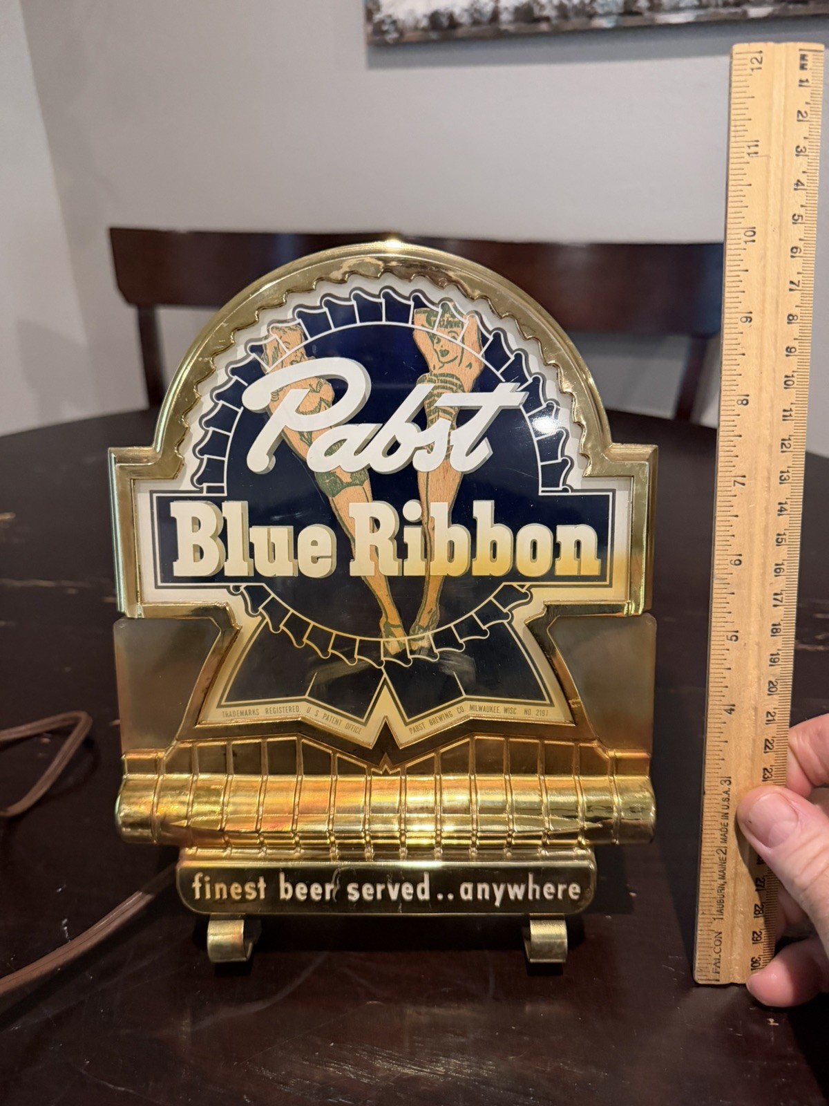 Vintage Pabst Blue Ribbon Beer Lighted Sign 1940's 1950's Bathing Suits Rare Vintage Pabst Blue Ribbon Beer Lighted Sign 1940's 1950's Bathing Suits Rare
