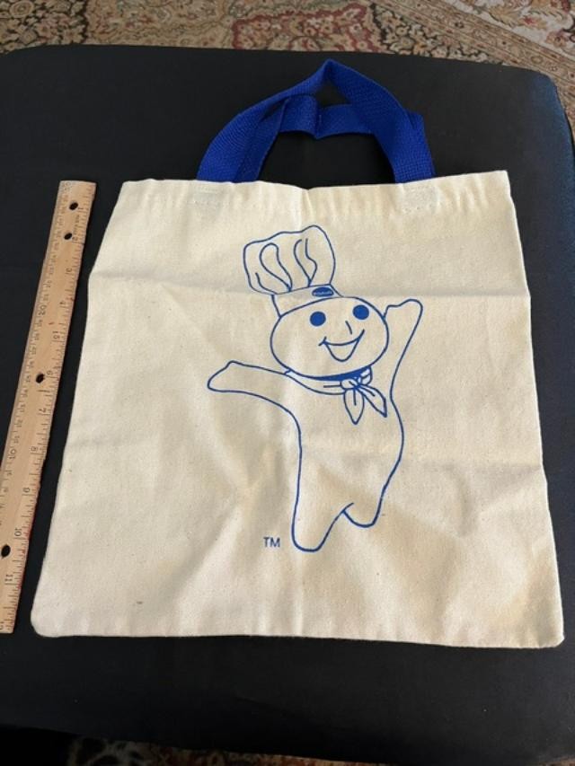 Vintage Pillsbury Doughboy 1990's Collectible Canvas Tote Bag New