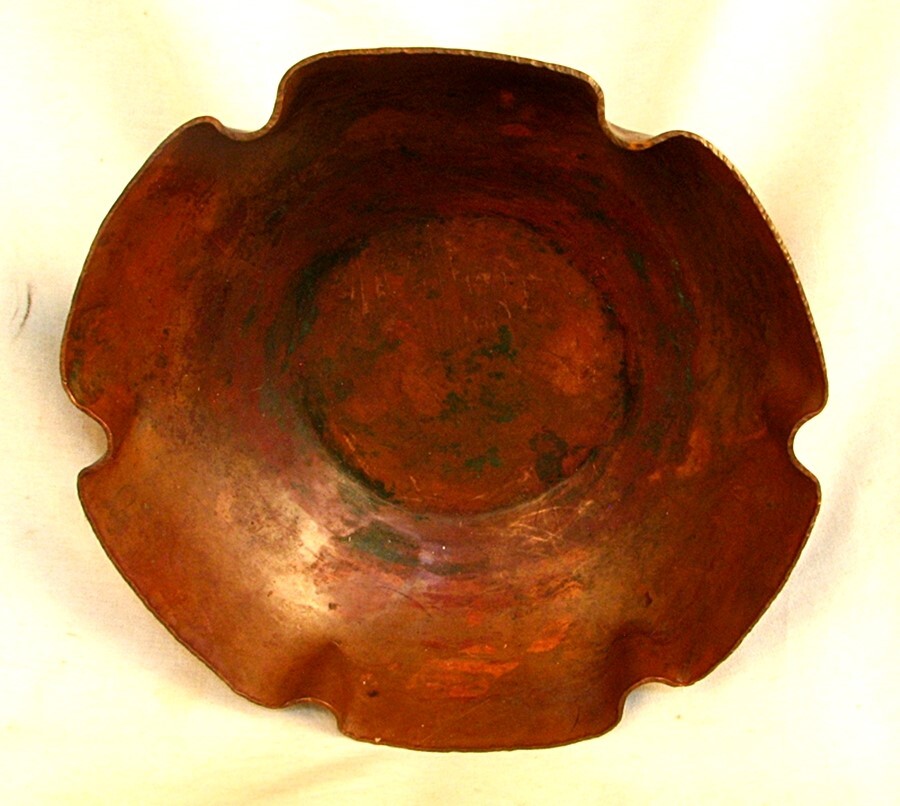 ARTS & CRAFTS BOWL HAMMERED COPPER GUILD CRAFT c.1905