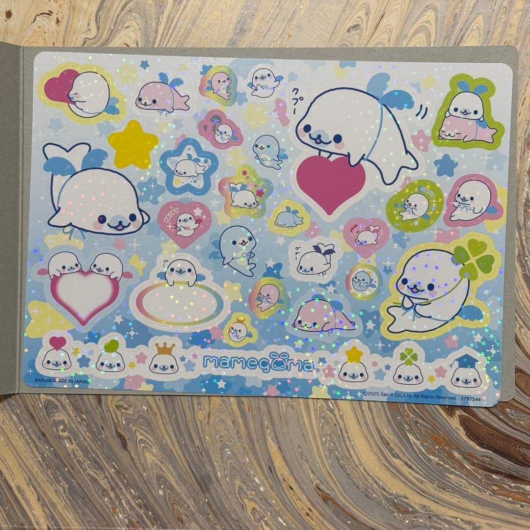 NK San-X Capsule toy Sticker All Stars Jumbo Sealdas 2 Mamegoma New Japan