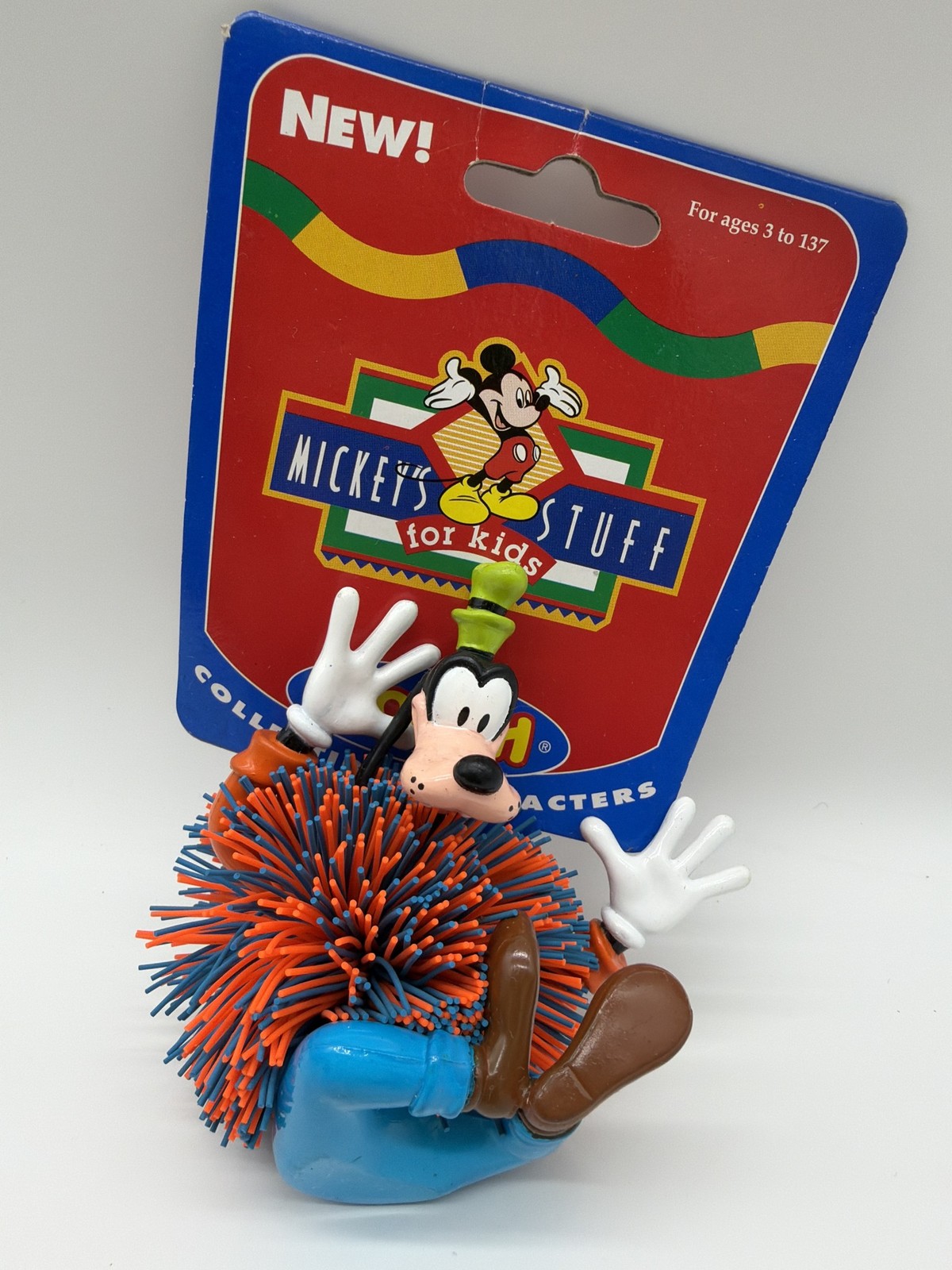 Vintage Mattel Mickey\'s Stuff for Kids Goofy Koosh Collectible Character Carded