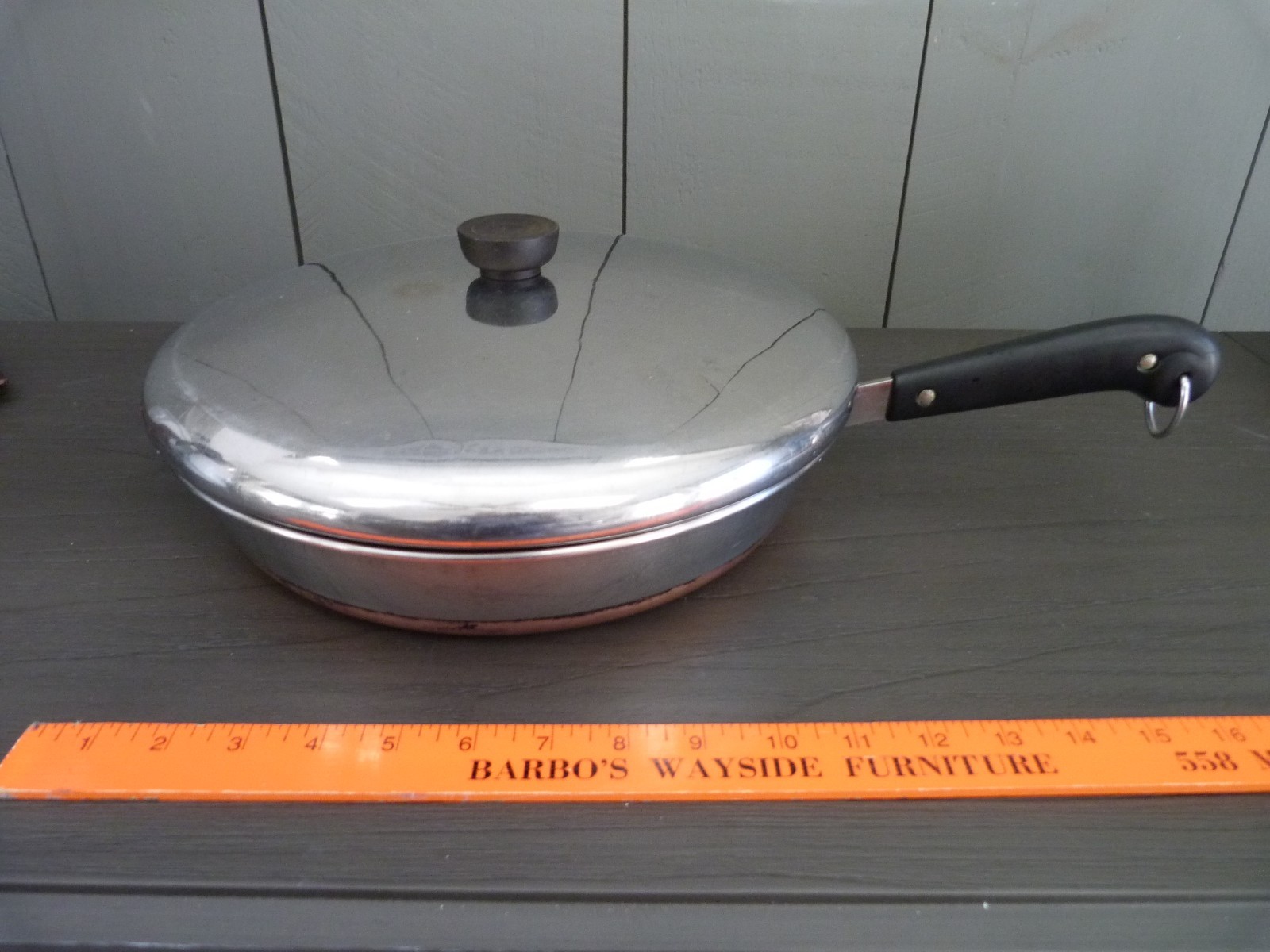 Vtg Revere Ware Cookware 1801 Copper Bottom 12\ Vtg Revere Ware Cookware 1801 Copper Bottom 12\