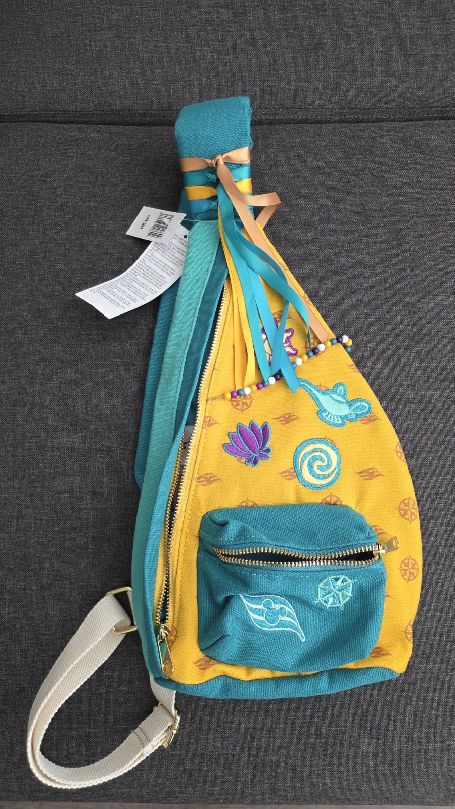 NWT Disney Treasure Cruise Line Adventure Tea Sling Bag Moana Aladdin NWT Disney Treasure Cruise Line Adventure Tea Sling Bag Moana Aladdin