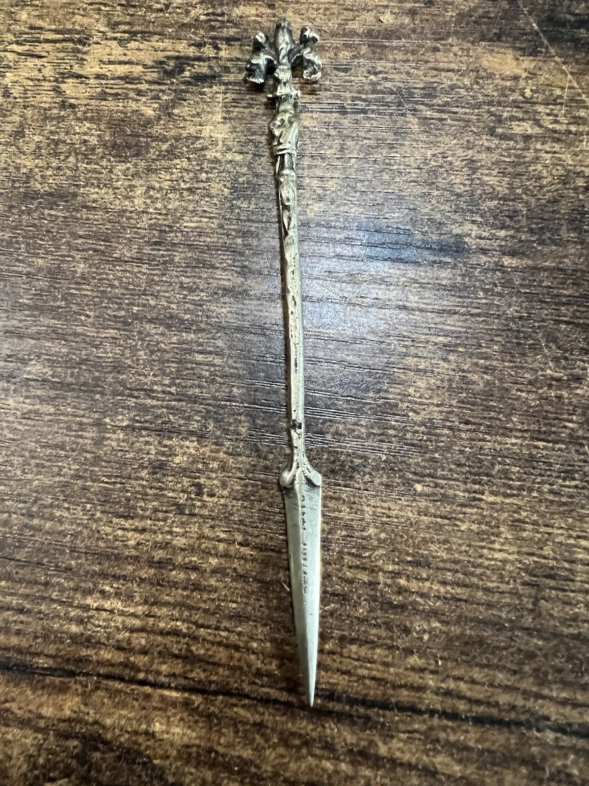 Vintage 5” Fleur De Lis Letter Opener Engraved Dated Souvenir Vintage 5” Fleur De Lis Letter Opener Engraved Dated Souvenir