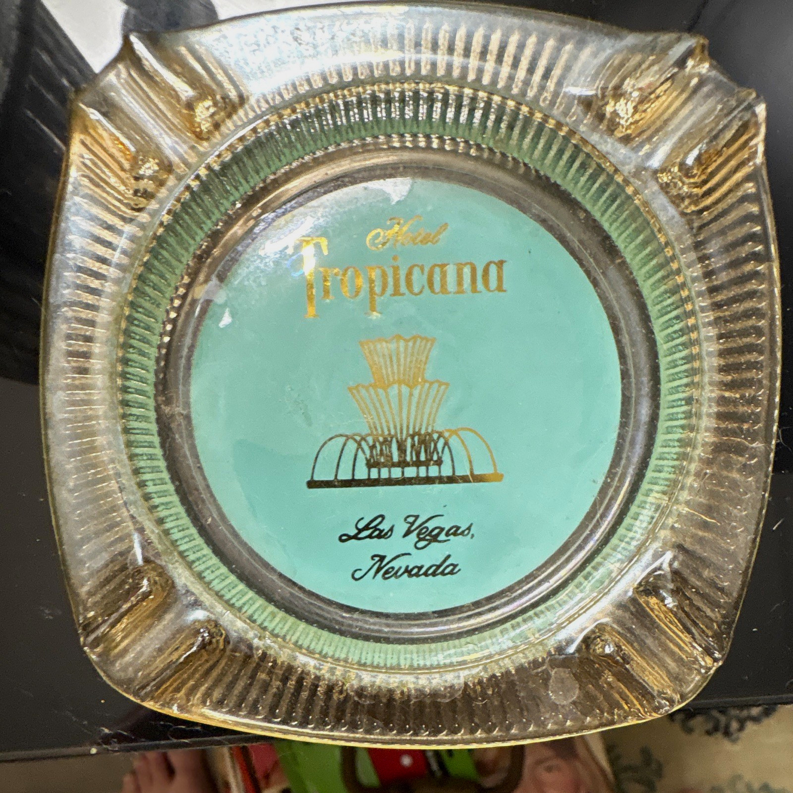 Hotel Tropicana Las Vegas Nevada Glass Casino Collectible Ashtray
