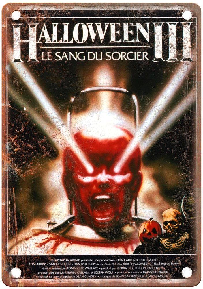 Halloween 3 Vintage Movie Poster Old Retro Look Metal Sign MP1797 Halloween 3 Vintage Movie Poster Old Retro Look Metal Sign MP1797