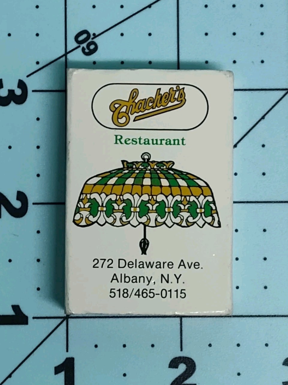 Vintage Lillian\'s Thacher\'s Restaurant Matchbox Saratoga Springs Albany NY Full