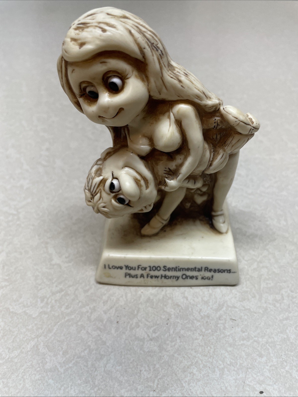 Russ Berrie “I Love You Plus A Few Horny Reasons” Statue American Greetings 1978 Russ Berrie “I Love You Plus A Few Horny Reasons” Statue American Greetings 1978