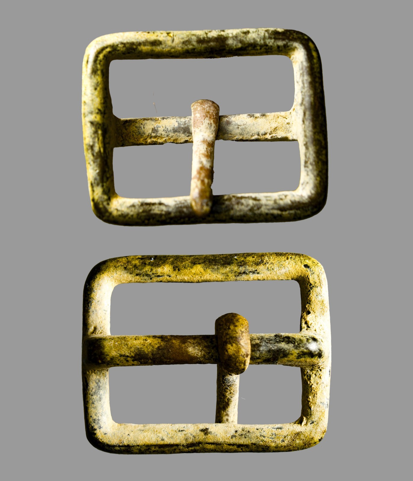 Ancient Roman Bronze Rectangular Belt Buckle 33mm Complete Pin c. 100-300 AD COA