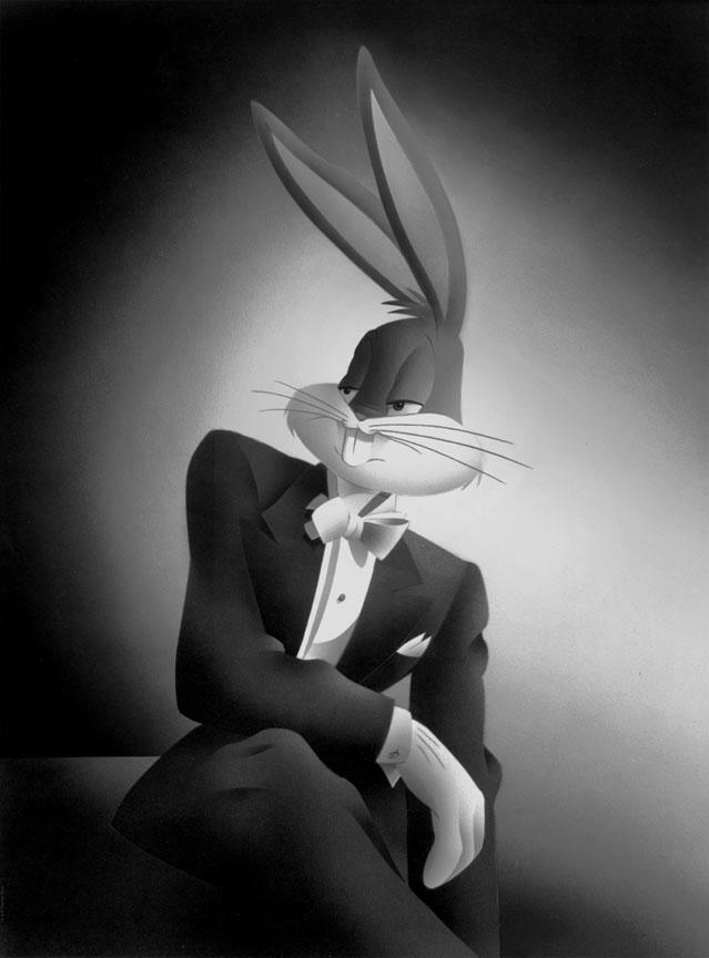 Looney Tunes Portrait Series Bugs Bunny Giclee on Canvas Signed by Bodner+Sabin