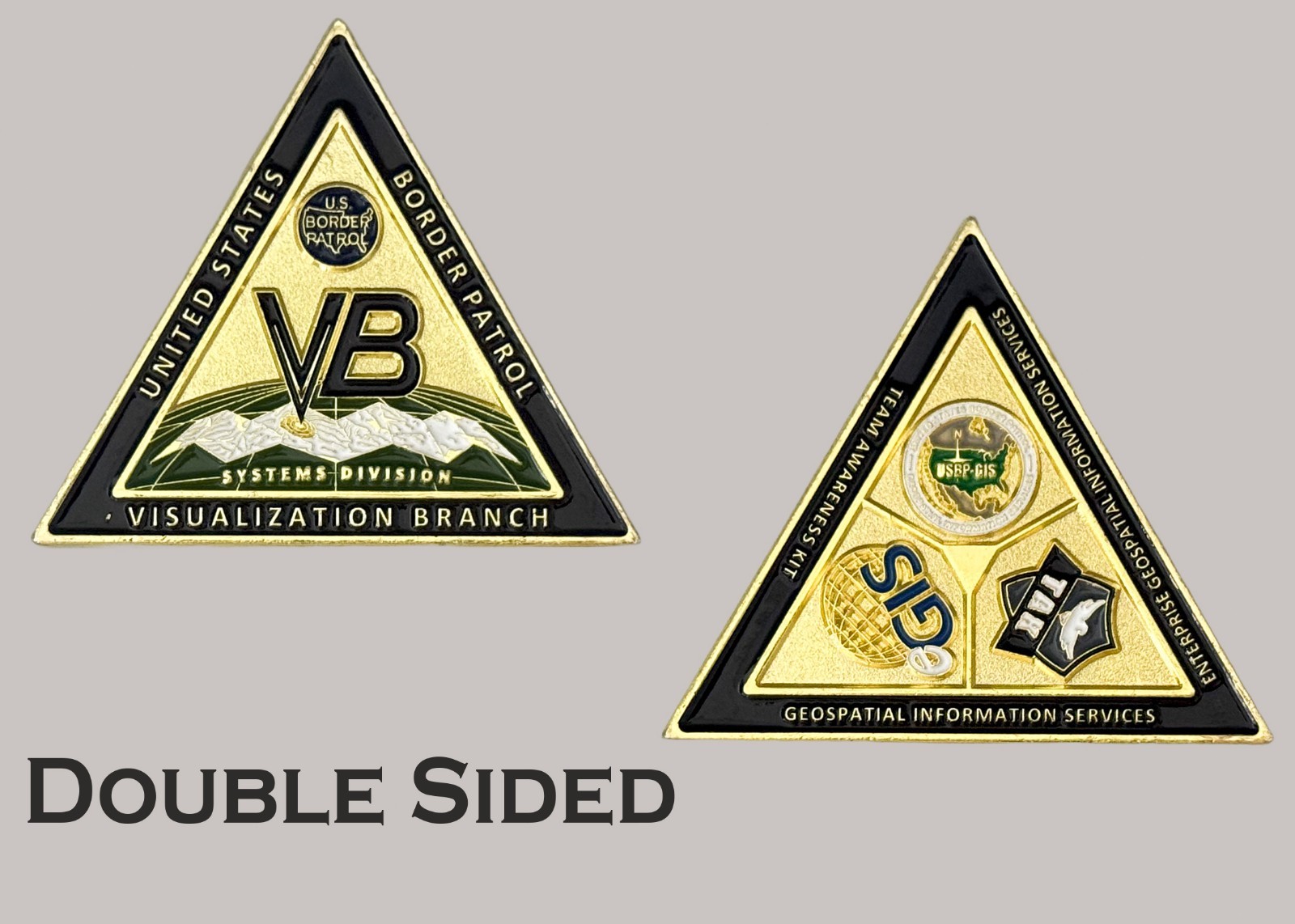US Border Patrol Visualization Branch Triangular Challenge Coin  J#38