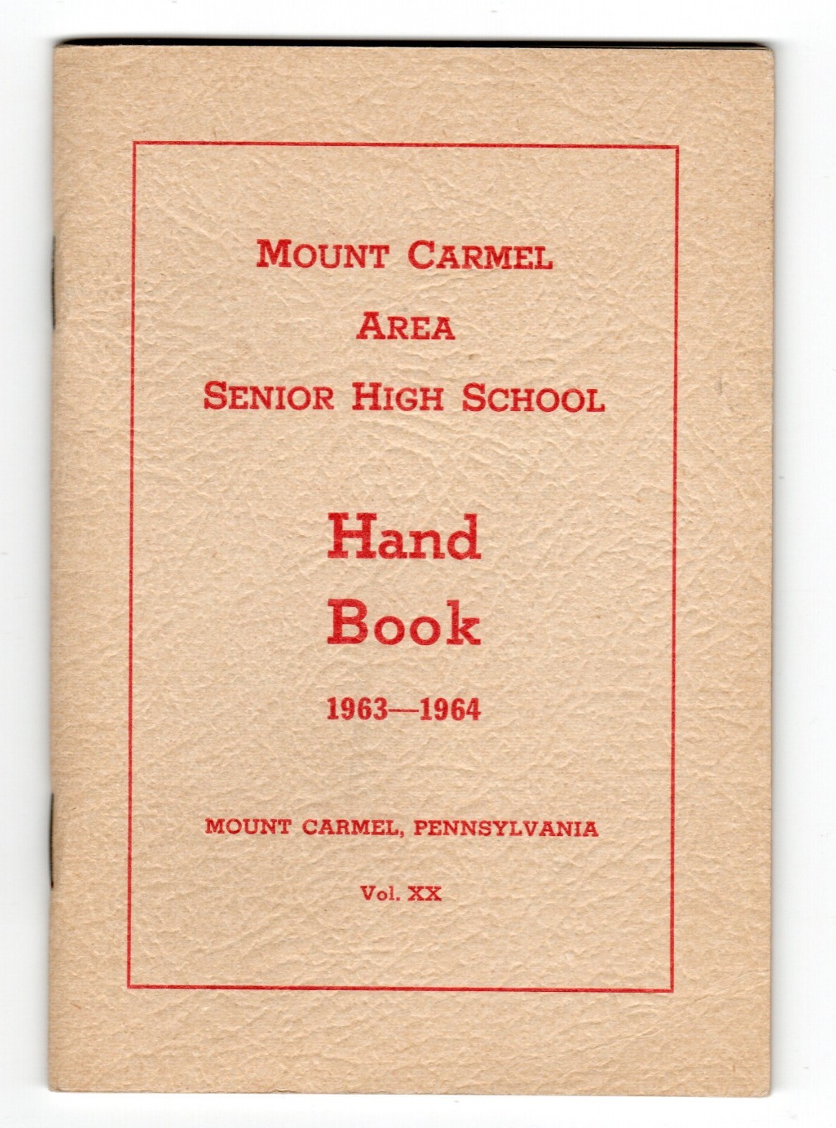 1963-1964 Mount Carmel Area Senior High School Hand Book Pennsylvania