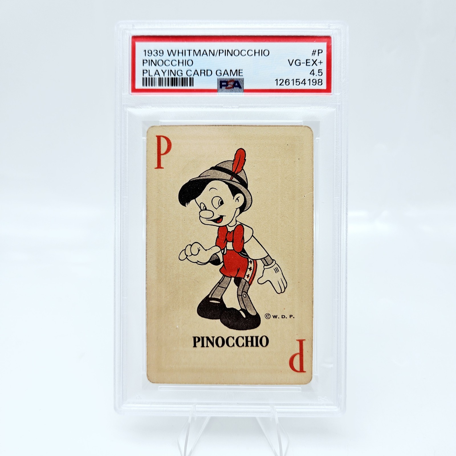 1939 Disney Whitman Pinocchio #P PSA 4.5 Rookie Card Highest Graded 