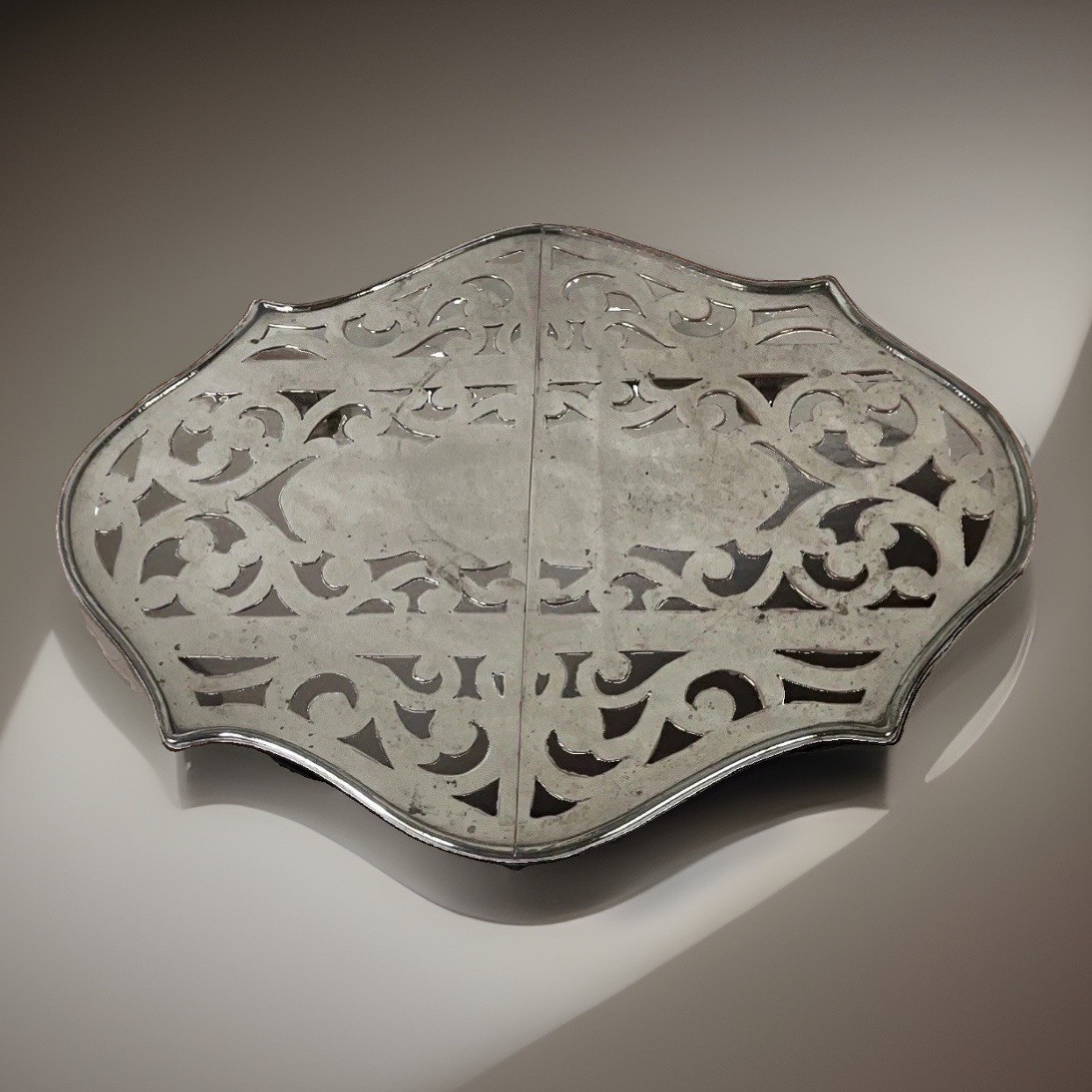 Expandable Silver Plate Trivet GC