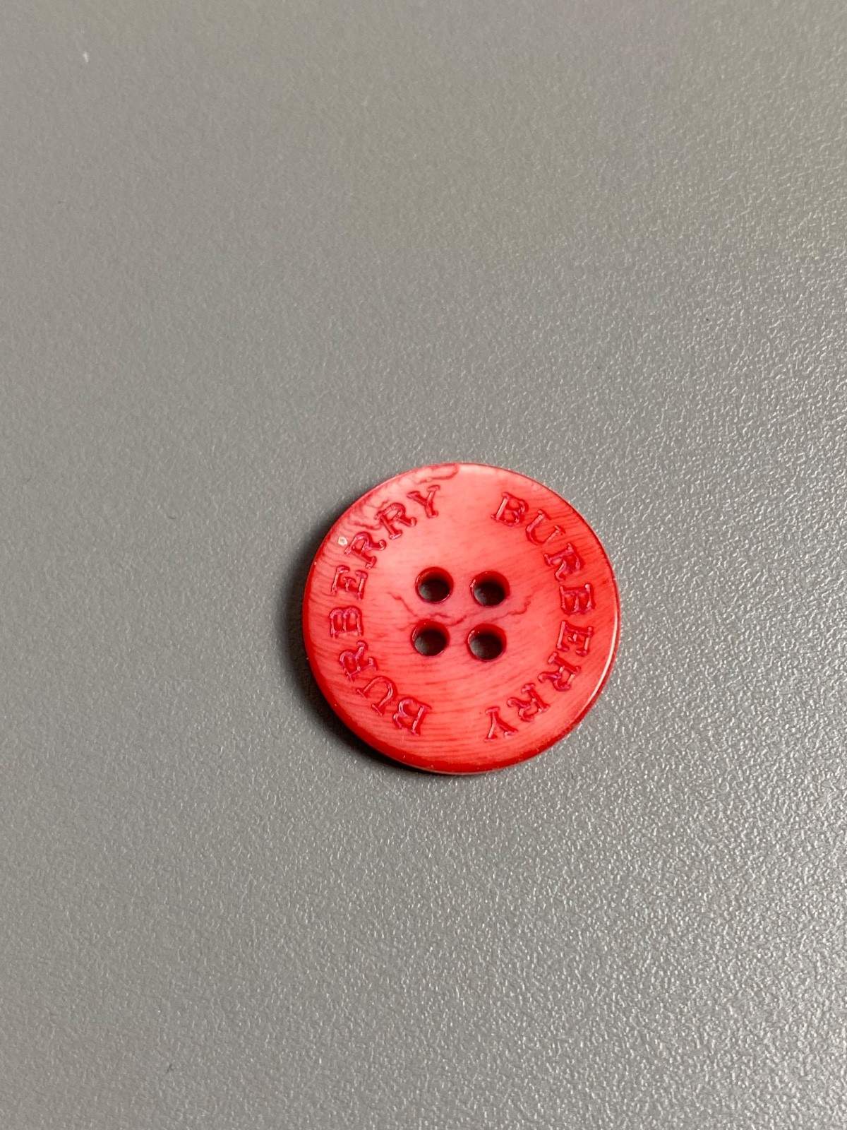 Burberry vintage red button 1 piece retro rare repair
