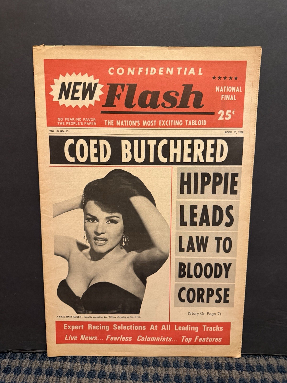 1968 April 13th Confidential Flash NewsPaper, Sexotic Jan Tiffany (VRN10H)