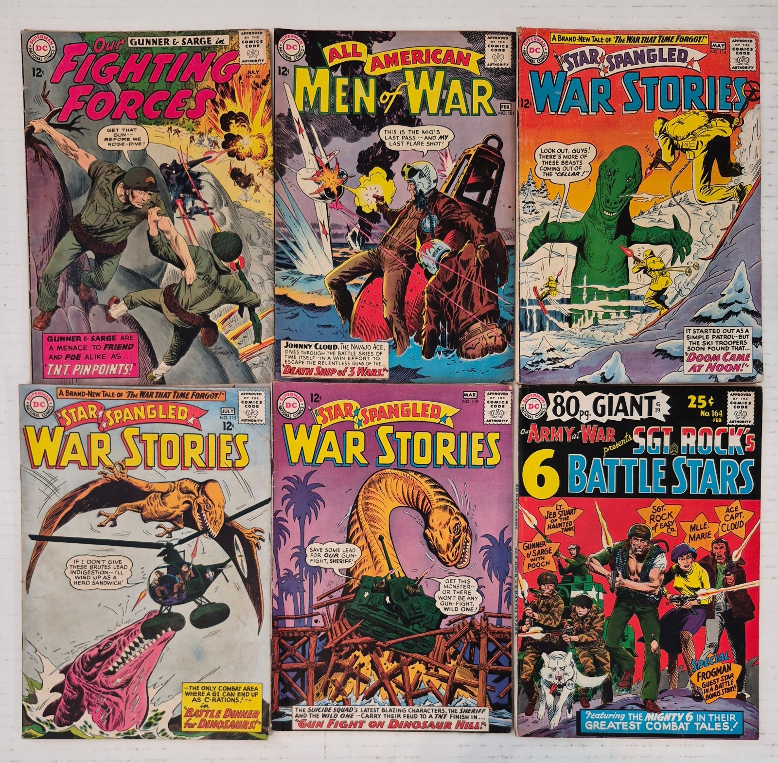 Our Fighting Forces Lot☆6 #101-164*#85 Fighting Forces FN VG 1958Silver Age WWII