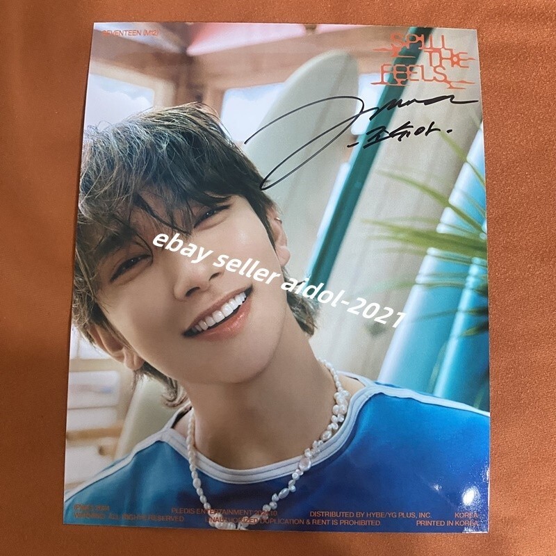 SEVENTEEN JOSHUA AUTOGRAPHED SIGNED PHOTO K-POP COLLECTION 8*10 2024B