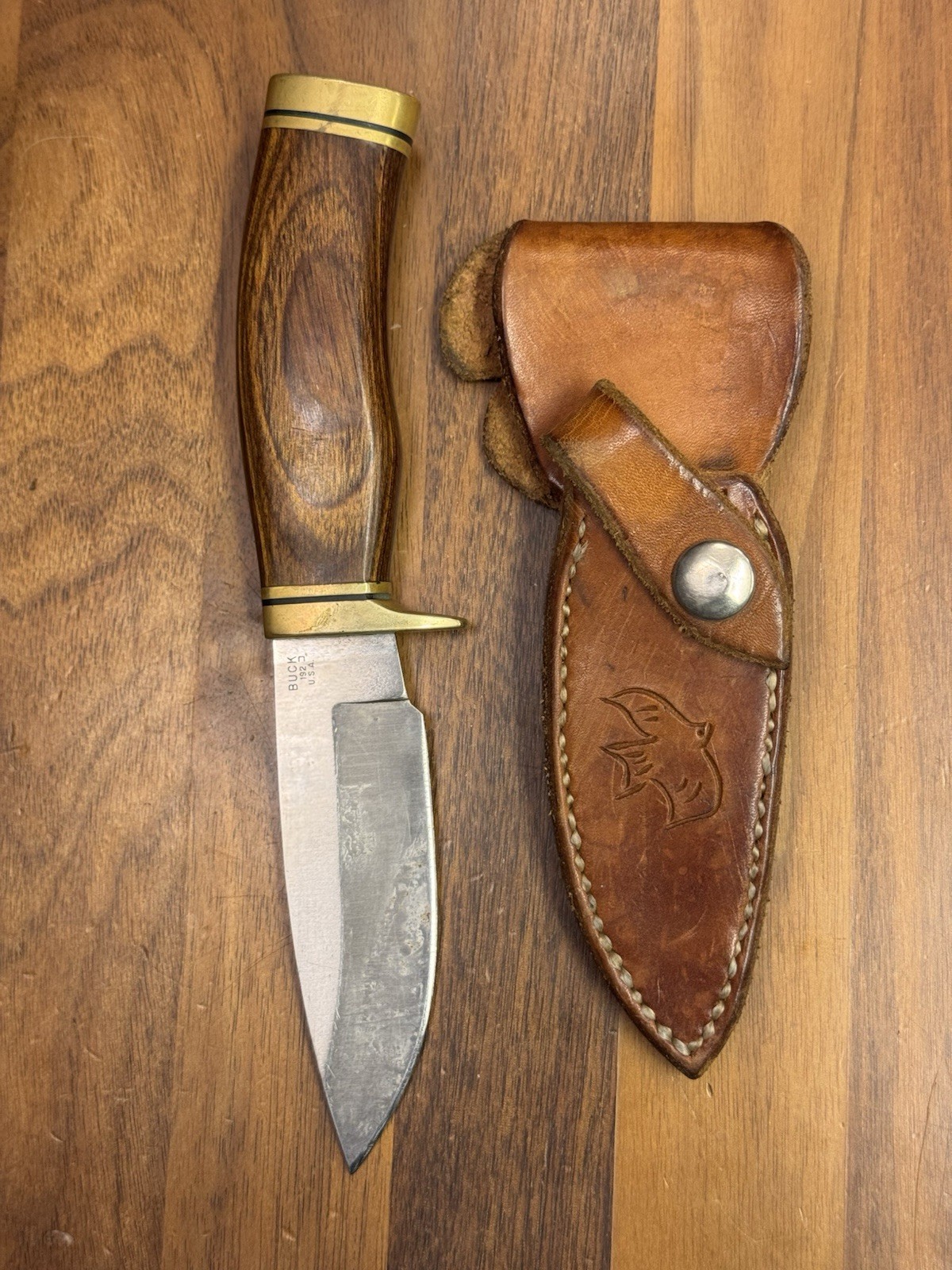 Buck 192 Knife w/ Leather Sheath - NICE - SHIPS FREE