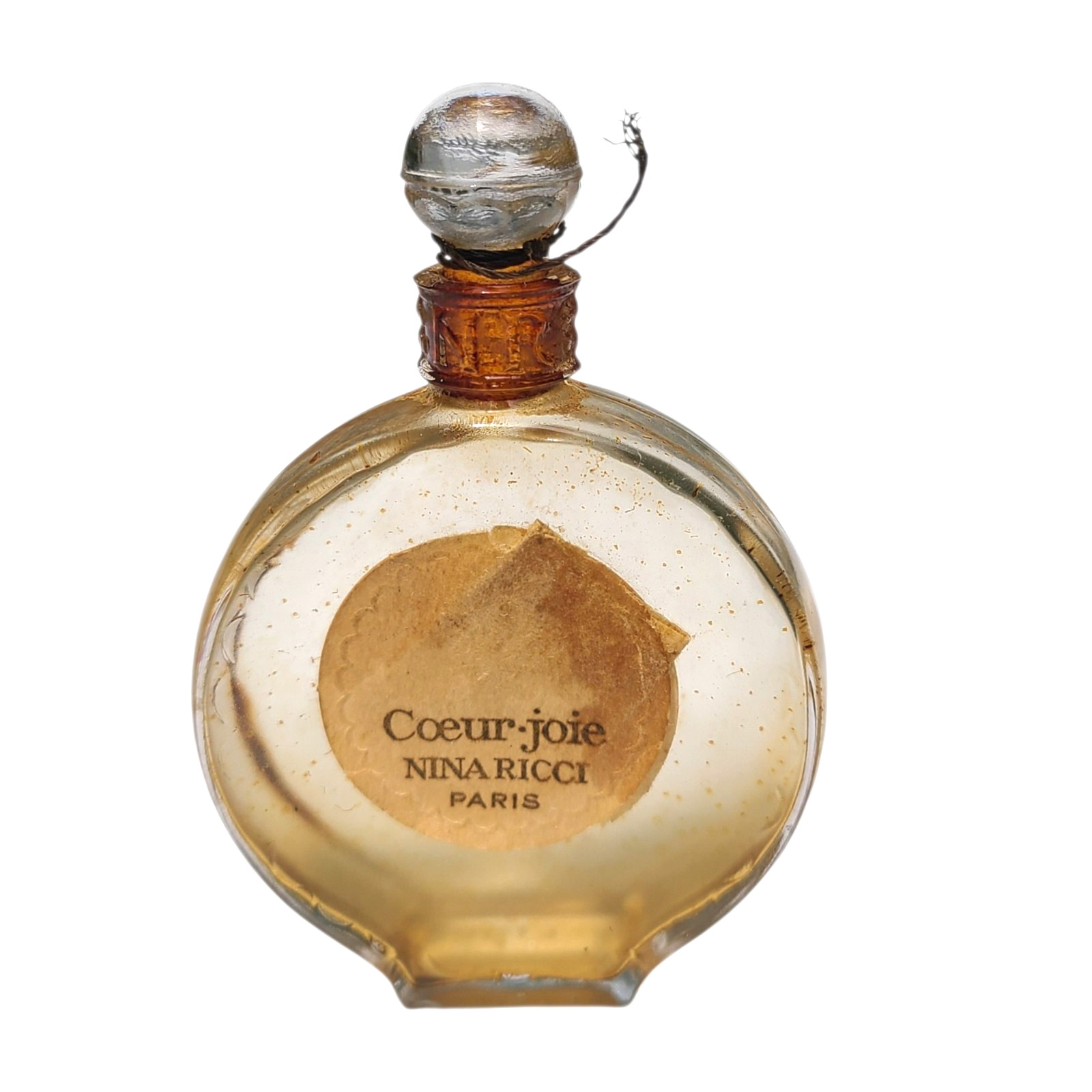 Vintage LALIQUE Marked Nina Ricci Couer Joie Parfum 6/7 ounce Bottle Antique
