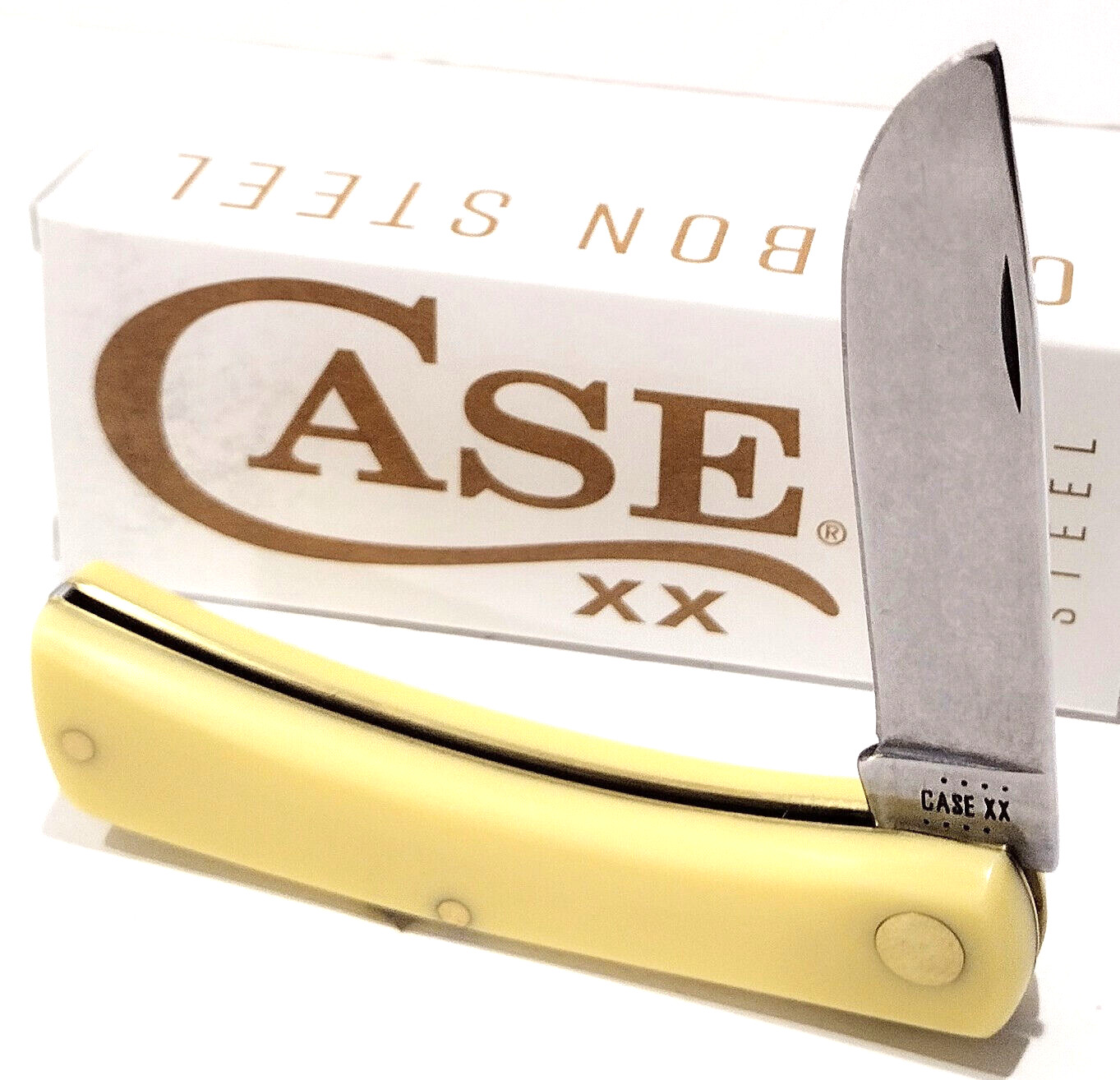 Case XX USA Yellow Sod Buster Jr. Chrome Vanadium Carbon Steel Pocket Knife