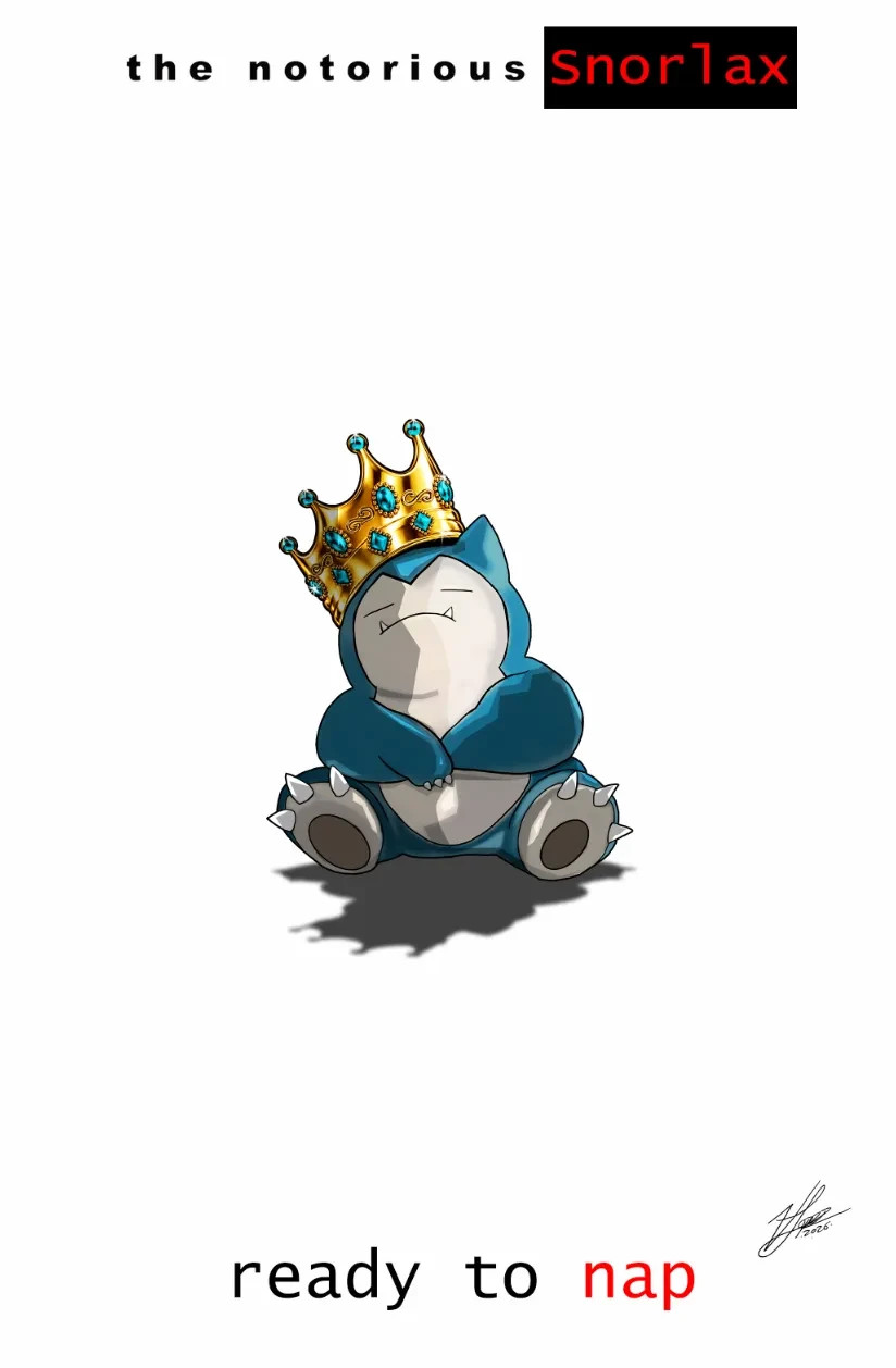 The Notorious Snorlax Ready to Nap NYCC Holo Foil SIGNED Victor Lopez LTD 60 COA