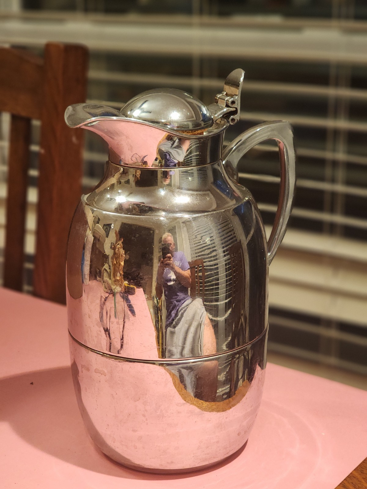 Vintage original AEFI Western Germany Chrome Plated Carafe jug pitcher pot 57 1L